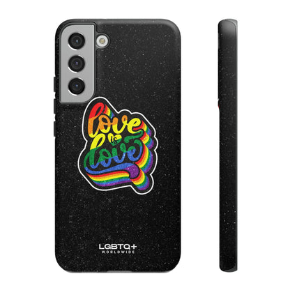 LGBTQWorldwide - ,,LOVE IS LOVE" Doppelgehäuse Handyhülle Accessories, Glossy, iPhone Cases, Matte, Phone accessory, Phone Cases, Samsung Cases, Thermo, Valentine's Day Picks lgbtq Bekleidung Accessoires unisex Zubehör