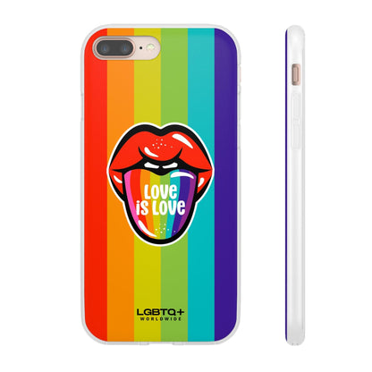 LGBTQWorldwide - ,,LIEBES ZUNGE" Flexible Handyhülle Accessories, Case, iPhone, iPhone Cases, Phone accessory, Phone Cases, Samsung Cases, silikon, Valentine's Day promotion lgbtq Bekleidung Accessoires unisex Zubehör