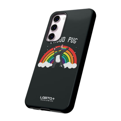 LGBTQWorldwide - ,,PROUD PUG" Doppelgehäuse Handyhülle Accessories, Glossy, iPhone Cases, Matte, Phone accessory, Phone Cases, Samsung Cases, Thermo, Valentine's Day Picks lgbtq Bekleidung Accessoires unisex Zubehör