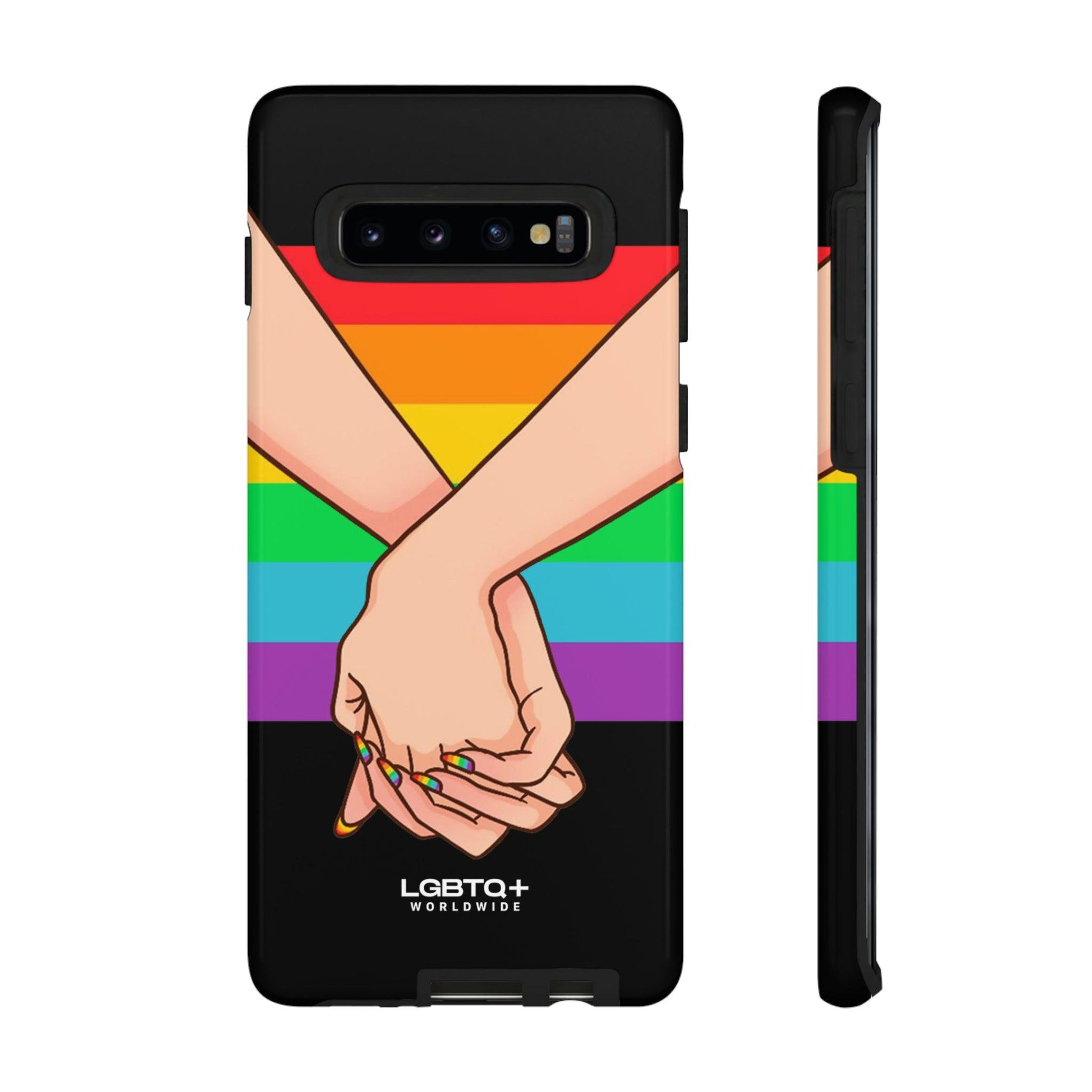 LGBTQWorldwide - ,,TOGETHER PRIDE" Doppelgehäuse Handyhülle Accessories, Glossy, iPhone Cases, Matte, Phone accessory, Phone Cases, Samsung Cases, Thermo, Valentine's Day Picks lgbtq Bekleidung Accessoires unisex Zubehör