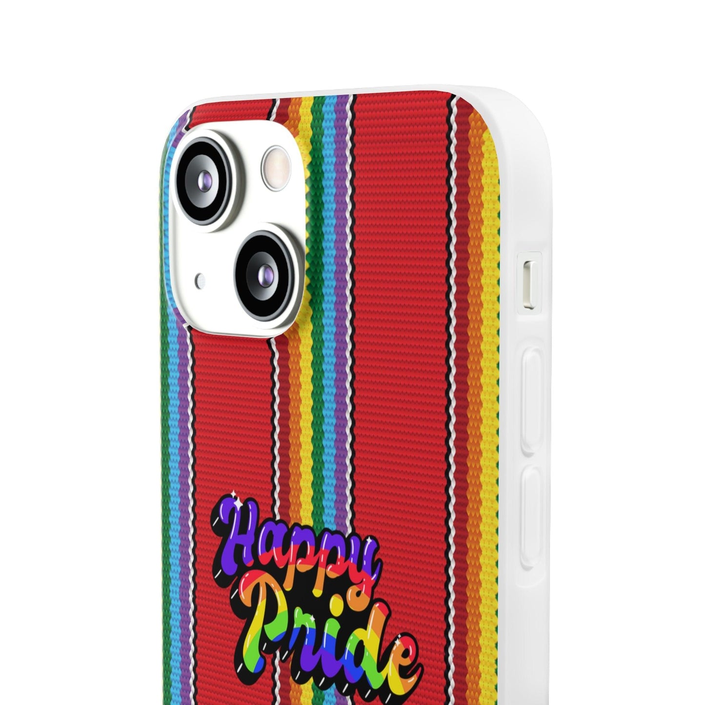 LGBTQWorldwide - ,,HAPPY PRIDE" Flexible Handyhülle Accessories, Case, iPhone, iPhone Cases, Phone accessory, Phone Cases, Samsung Cases, silikon, Valentine's Day promotion lgbtq Bekleidung Accessoires unisex Zubehör