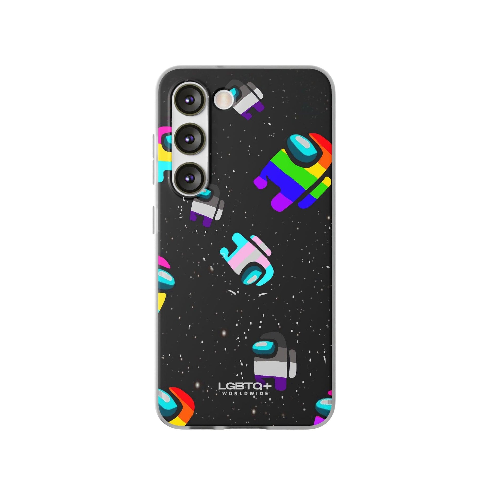 LGBTQWorldwide - ,,IMPOSTER" Flexible Handyhülle Accessories, Case, iPhone, iPhone Cases, Phone accessory, Phone Cases, Samsung Cases, silikon, Valentine's Day promotion lgbtq Bekleidung Accessoires unisex Zubehör