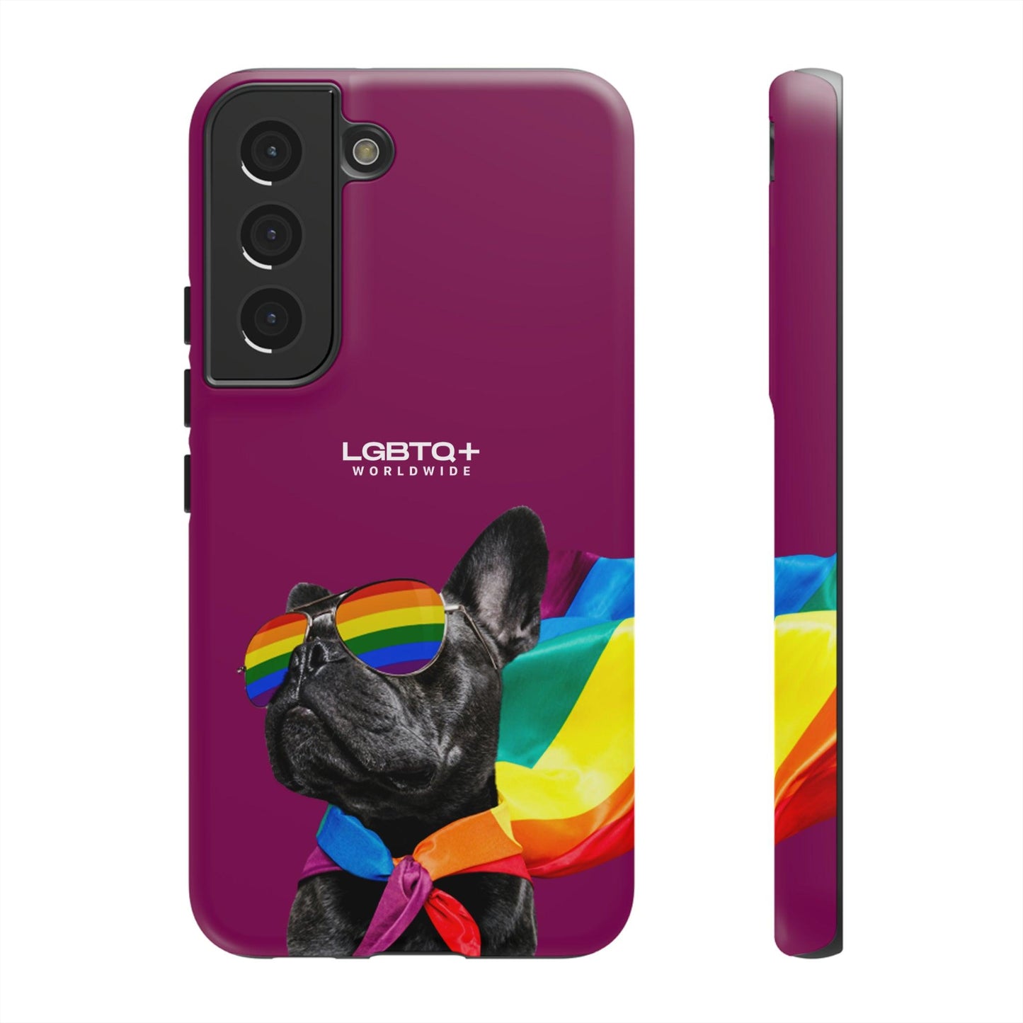 LGBTQWorldwide - ,,GLÜCKLICHER HUND" Doppelgehäuse Handyhülle Accessories, Glossy, iPhone Cases, Matte, Phone accessory, Phone Cases, Samsung Cases, Thermo, Valentine's Day Picks lgbtq Bekleidung Accessoires unisex Zubehör