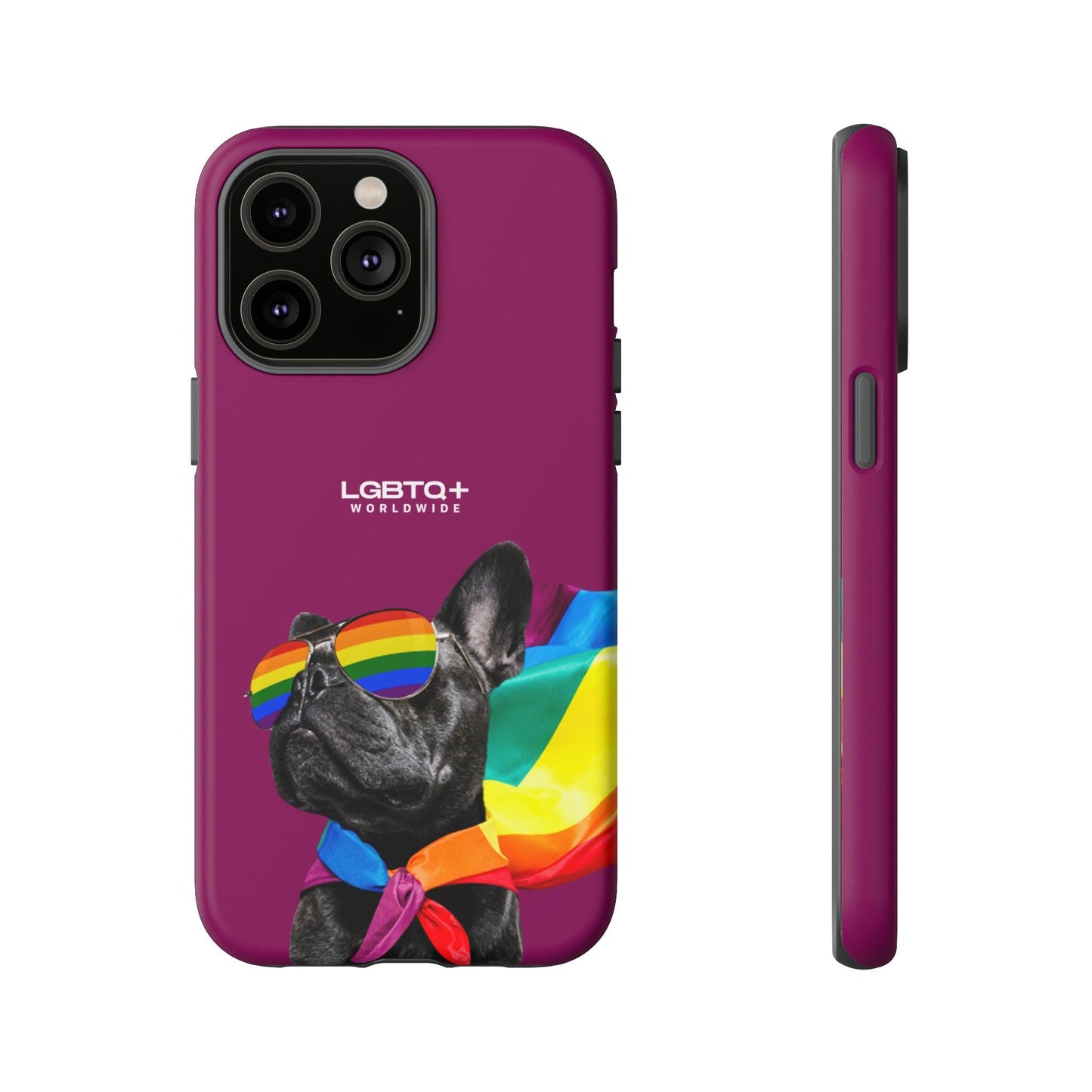 LGBTQWorldwide - ,,GLÜCKLICHER HUND" Doppelgehäuse Handyhülle Accessories, Glossy, iPhone Cases, Matte, Phone accessory, Phone Cases, Samsung Cases, Thermo, Valentine's Day Picks lgbtq Bekleidung Accessoires unisex Zubehör