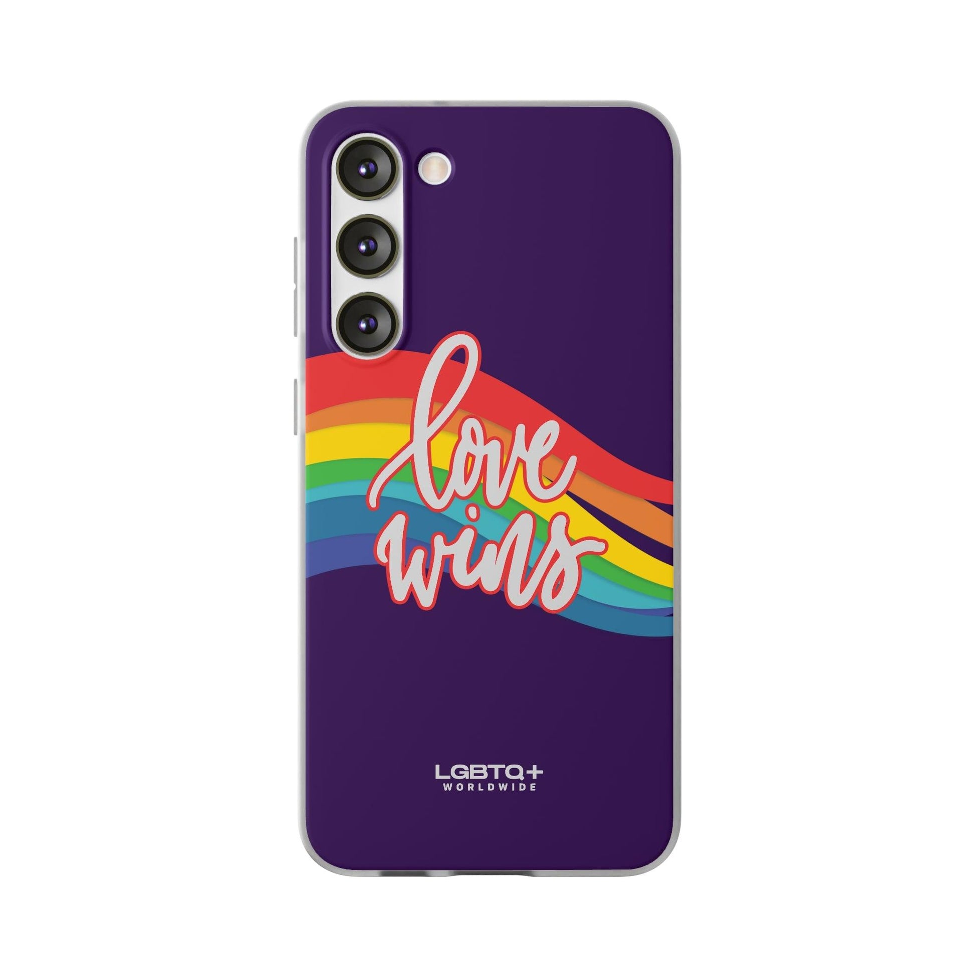 LGBTQWorldwide - ,,LIEBE GEWINNT" Flexible Handyhülle Accessories, Case, iPhone, iPhone Cases, Phone accessory, Phone Cases, Samsung Cases, silikon, Valentine's Day promotion lgbtq Bekleidung Accessoires unisex Zubehör