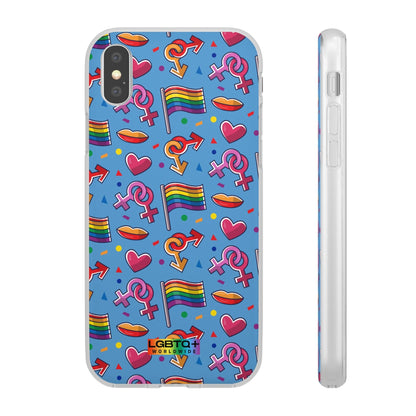 LGBTQWorldwide - ,,FLAGGEN" Flexible Handyhülle Accessories, Case, iPhone, iPhone Cases, Phone accessory, Phone Cases, Samsung Cases, silikon, Valentine's Day promotion lgbtq Bekleidung Accessoires unisex Zubehör