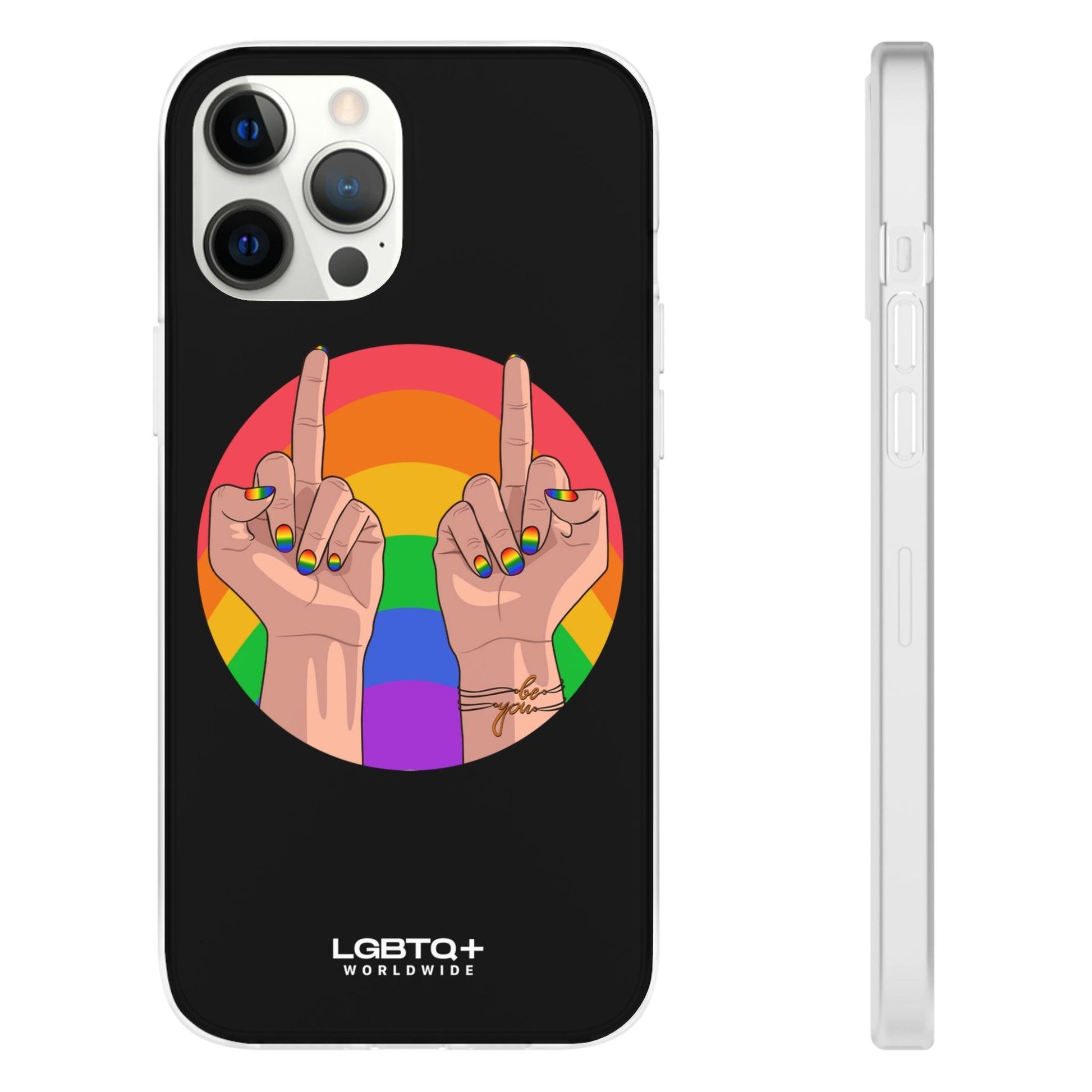 LGBTQWorldwide - ,,GIVE A FUCK" Flexible Handyhülle Accessories, Case, iPhone, iPhone Cases, Phone accessory, Phone Cases, Samsung Cases, silikon, Valentine's Day promotion lgbtq Bekleidung Accessoires unisex Zubehör