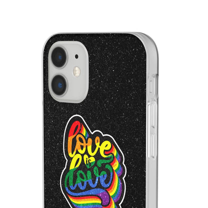 LGBTQWorldwide - ,,LIEBE IST LIEBE" Flexible Handyhülle Accessories, Case, iPhone, iPhone Cases, Phone accessory, Phone Cases, Samsung Cases, Valentine's Day promotion lgbtq Bekleidung Accessoires unisex Zubehör