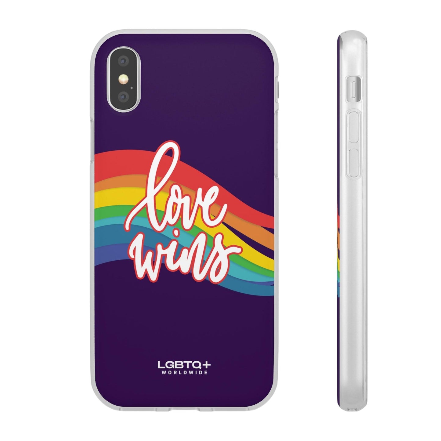 LGBTQWorldwide - ,,LIEBE GEWINNT" Flexible Handyhülle Accessories, Case, iPhone, iPhone Cases, Phone accessory, Phone Cases, Samsung Cases, silikon, Valentine's Day promotion lgbtq Bekleidung Accessoires unisex Zubehör