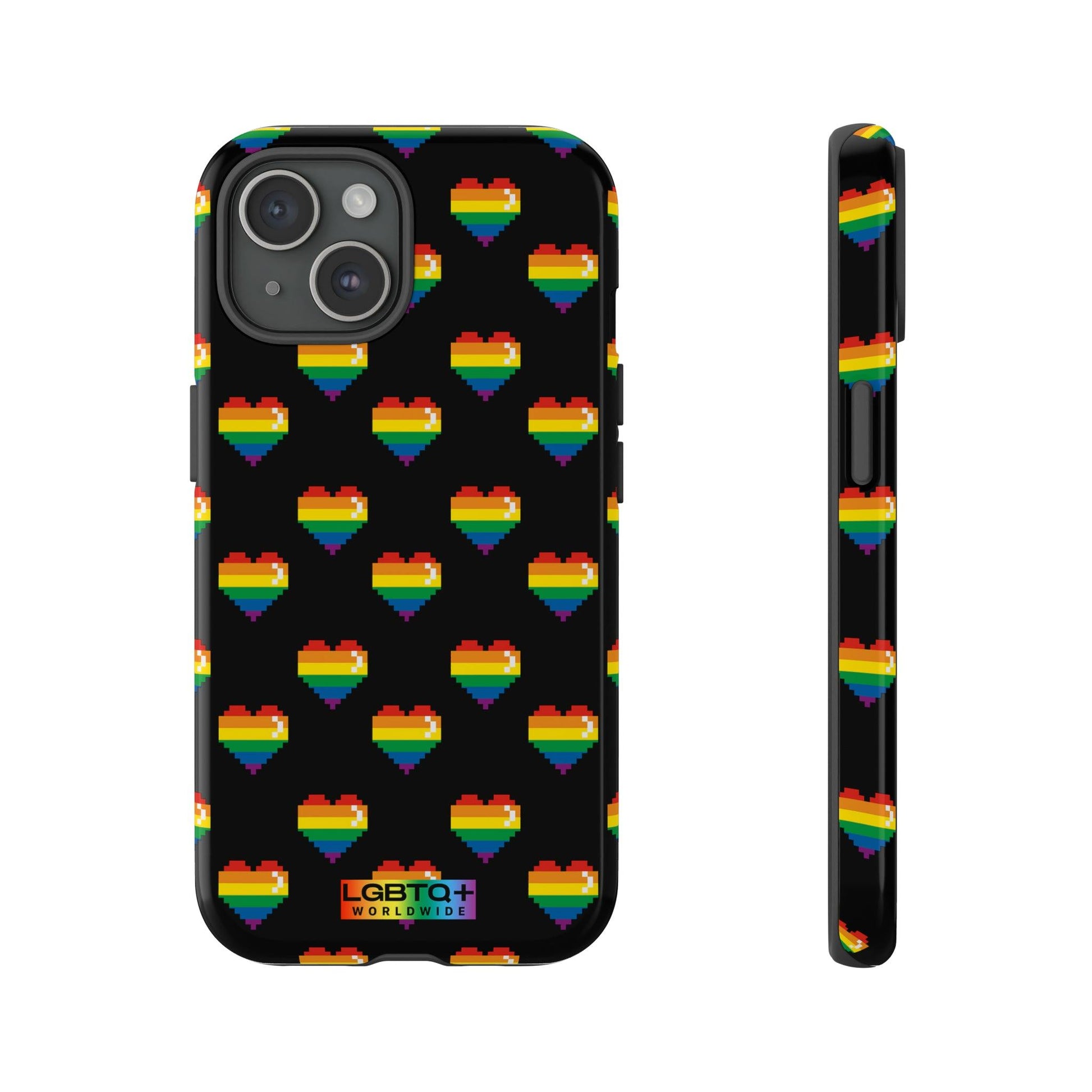 LGBTQWorldwide - ,,COMIC HERZEN" Doppelgehäuse Handyhülle Accessories, Glossy, iPhone Cases, Matte, Phone accessory, Phone Cases, Samsung Cases, Thermo, Valentine's Day Picks lgbtq Bekleidung Accessoires unisex Zubehör