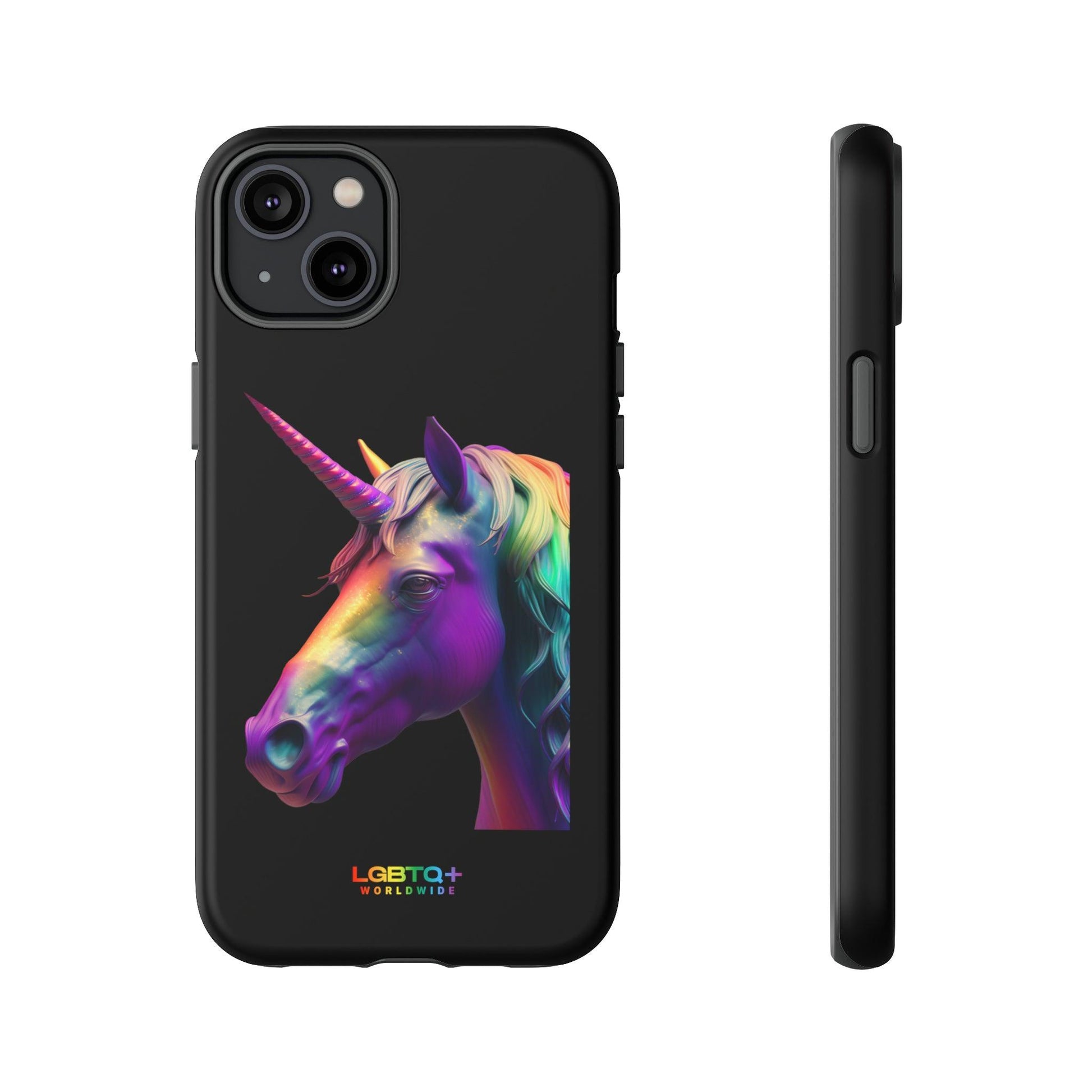 LGBTQWorldwide - ,,REGENBOGEN EINHORN" Doppelgehäuse Handyhülle Accessories, Glossy, iPhone Cases, Matte, Phone accessory, Phone Cases, Samsung Cases, tough, Valentine's Day Picks lgbtq Bekleidung Accessoires unisex Zubehör