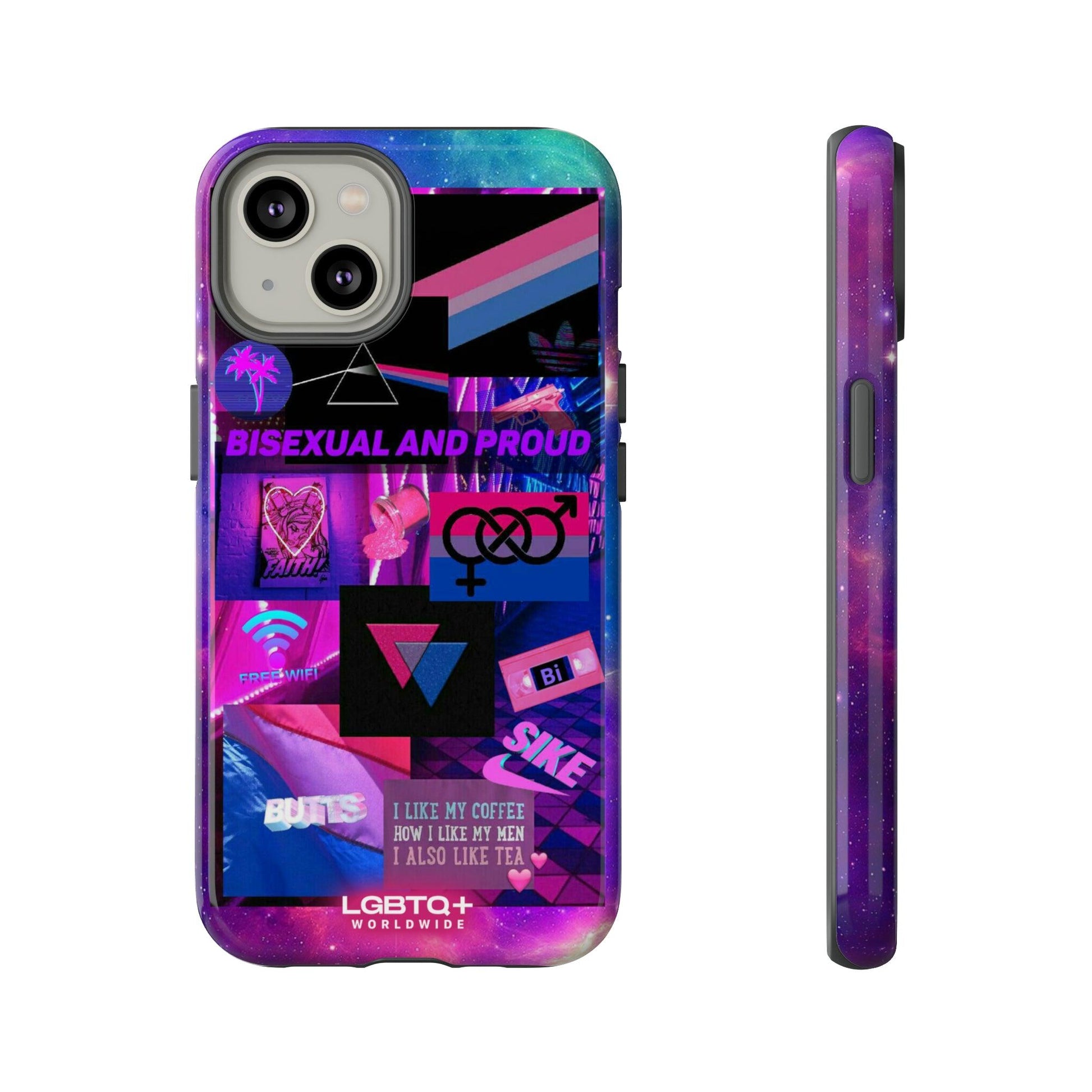 LGBTQWorldwide - ,,BISEXUAL" Doppelgehäuse Handyhülle Accessories, Glossy, iPhone Cases, Matte, Phone accessory, Phone Cases, Samsung Cases, Thermo, Valentine's Day Picks lgbtq Bekleidung Accessoires unisex Zubehör