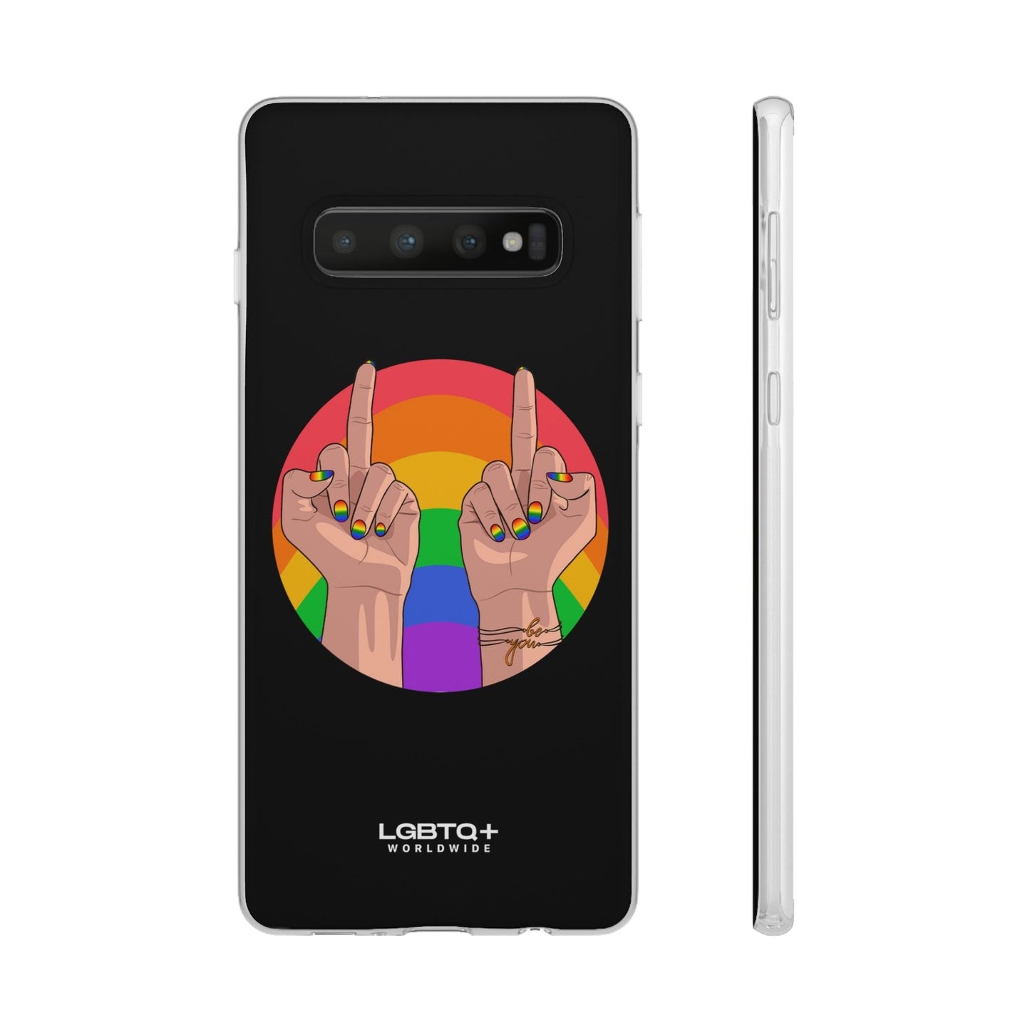 LGBTQWorldwide - ,,GIVE A FUCK" Flexible Handyhülle Accessories, Case, iPhone, iPhone Cases, Phone accessory, Phone Cases, Samsung Cases, silikon, Valentine's Day promotion lgbtq Bekleidung Accessoires unisex Zubehör