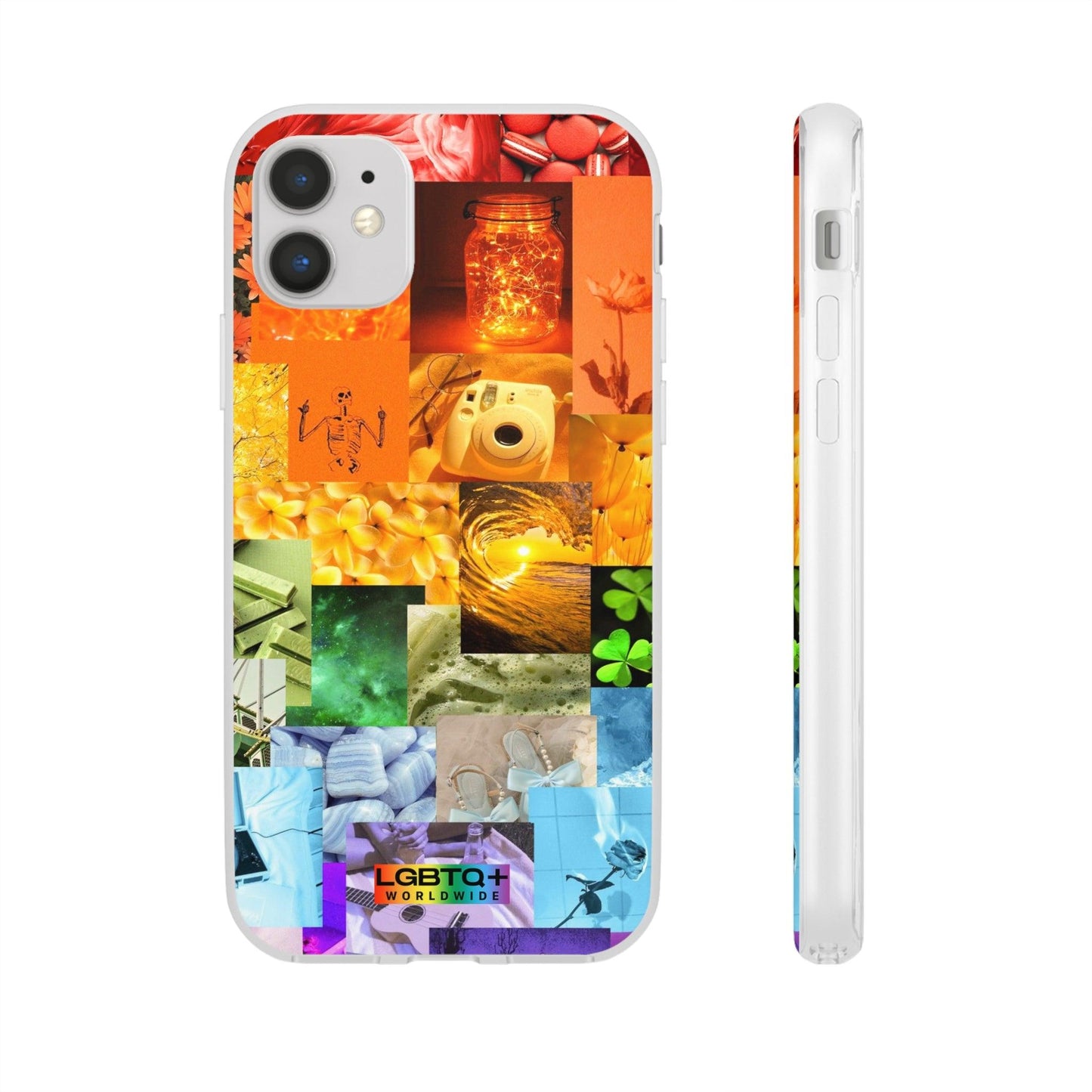 LGBTQWorldwide - ,,GLÜCKLICHKEIT" Flexible Handyhülle Accessories, Case, iPhone, iPhone Cases, Phone accessory, Phone Cases, Samsung Cases, silikon, Valentine's Day promotion lgbtq Bekleidung Accessoires unisex Zubehör