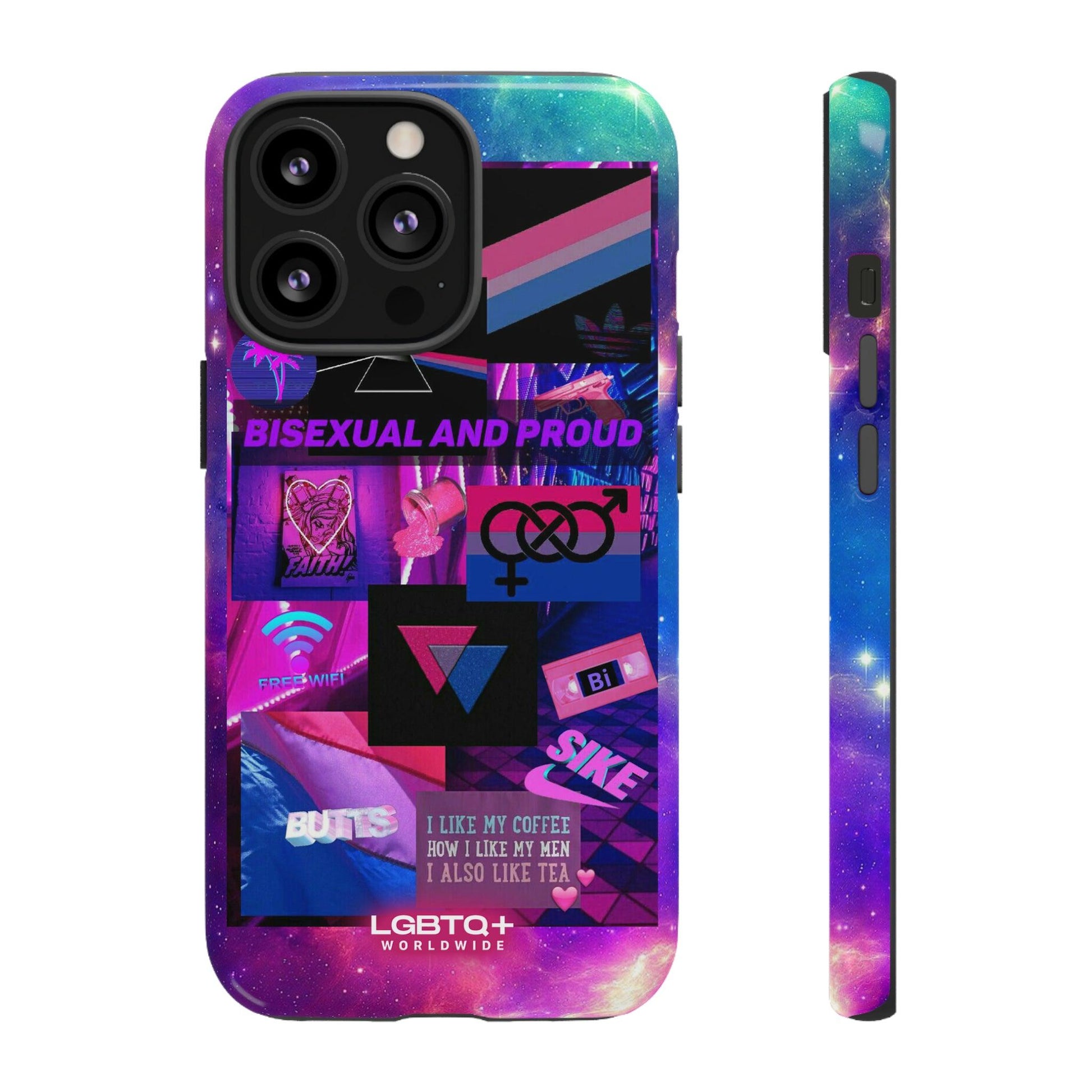 LGBTQWorldwide - ,,BISEXUAL" Doppelgehäuse Handyhülle Accessories, Glossy, iPhone Cases, Matte, Phone accessory, Phone Cases, Samsung Cases, Thermo, Valentine's Day Picks lgbtq Bekleidung Accessoires unisex Zubehör