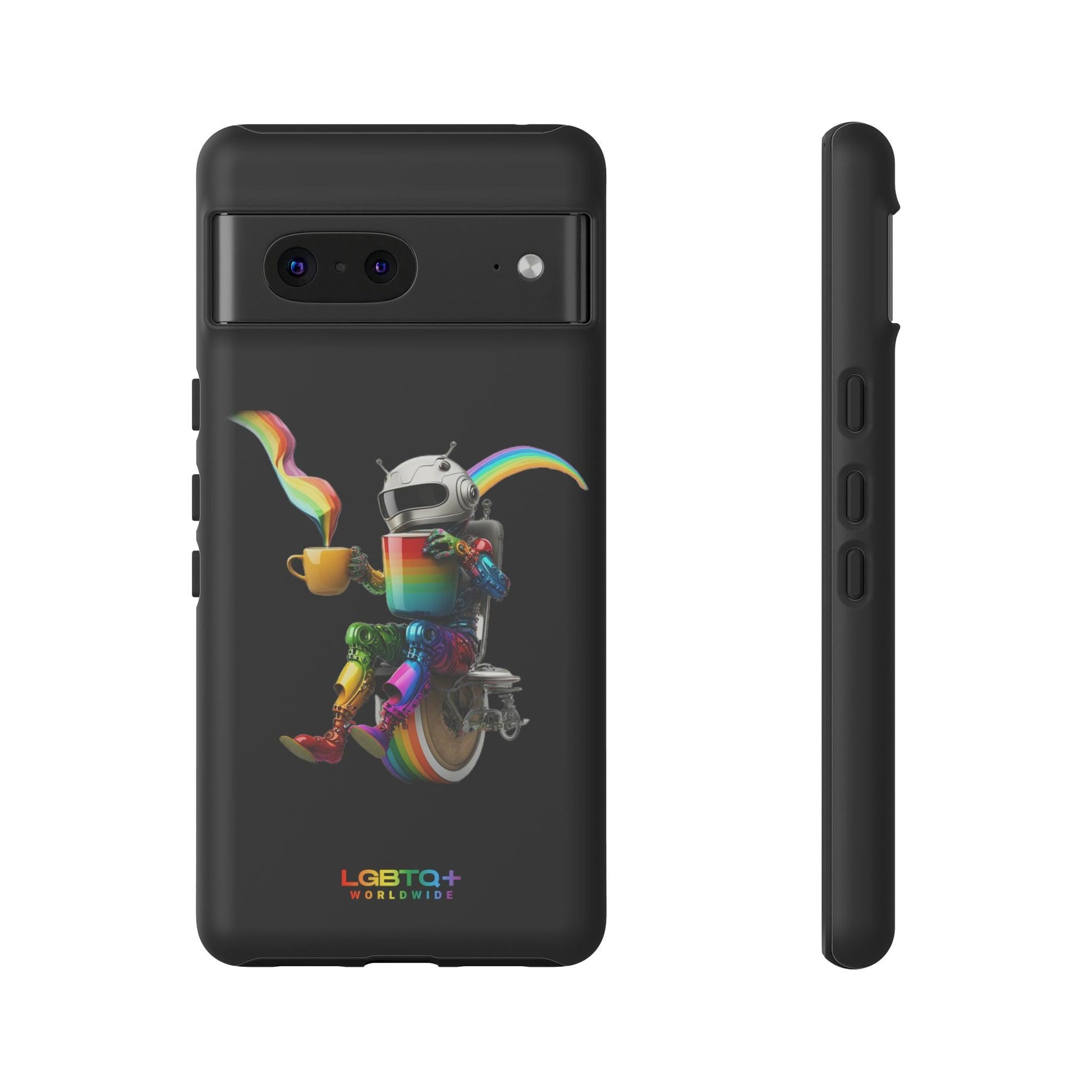 LGBTQWorldwide - ,,LUSTIGER ROBOTER" Doppelgehäuse Handyhülle Accessories, Glossy, iPhone Cases, Matte, Phone accessory, Phone Cases, Samsung Cases, tough, Valentine's Day Picks lgbtq Bekleidung Accessoires unisex Zubehör