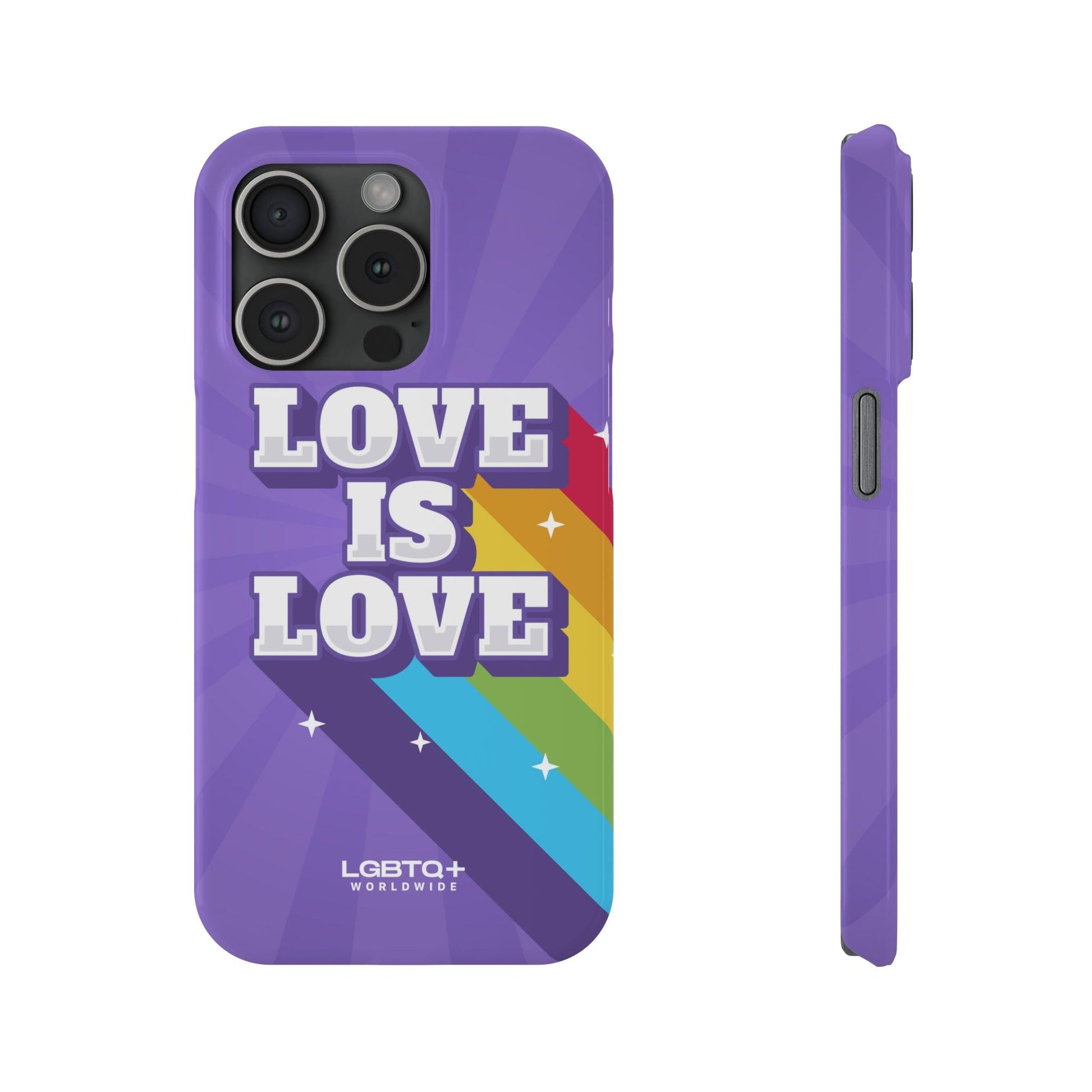 LGBTQWorldwide - ,,LOVE IS LOVE" Handyhülle Accessories, Back-to-School, card, Glossy, iPhone, iPhone Cases, Phone accessory, Phone Cases, Samsung Cases, Slim lgbtq Bekleidung Accessoires unisex Zubehör