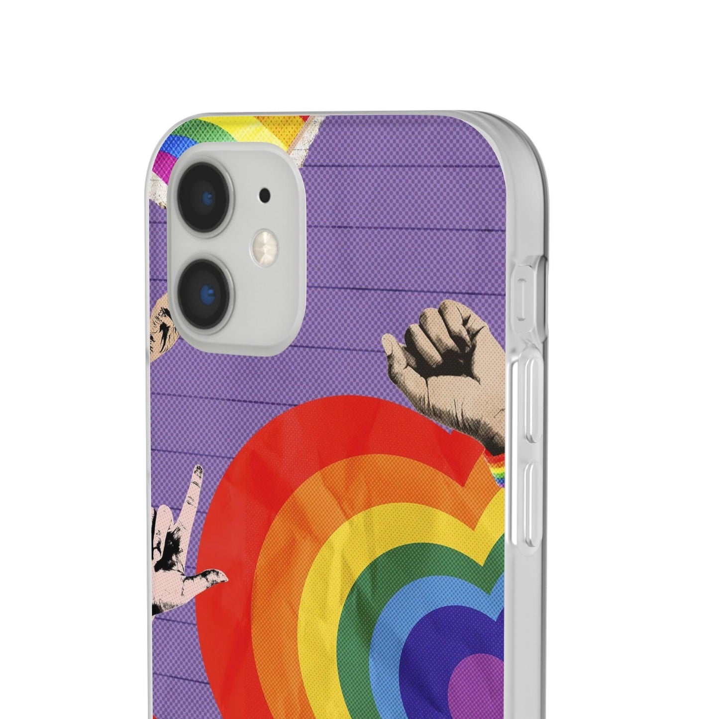 LGBTQWorldwide - ,,REGENBOGEN HERZ" Flexible Handyhülle Accessories, Case, iPhone, iPhone Cases, Phone accessory, Phone Cases, Samsung Cases, silikon, Valentine's Day promotion lgbtq Bekleidung Accessoires unisex Zubehör