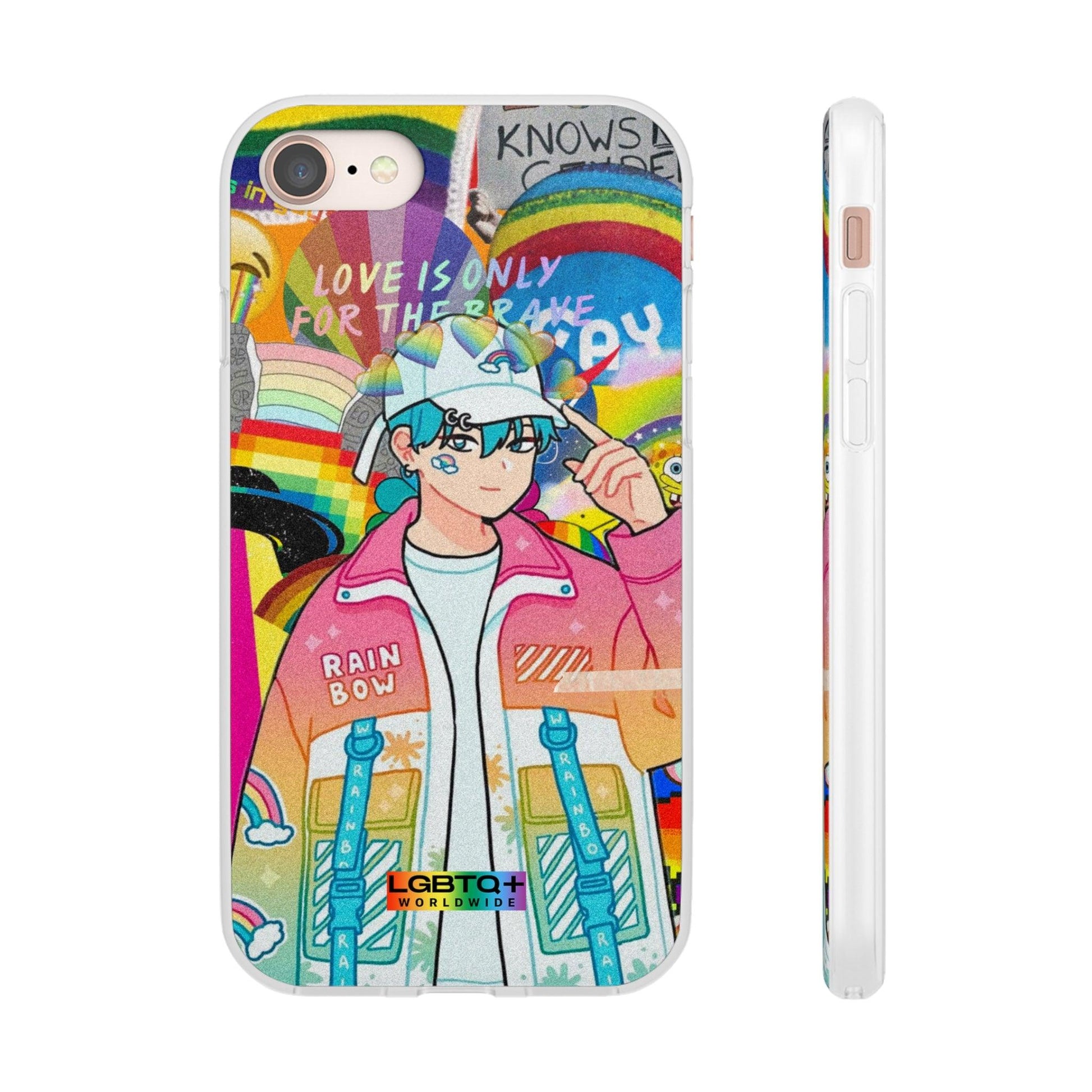 LGBTQWorldwide - ,,REGENBOGEN JUNGE" Flexible Handyhülle Accessories, Case, iPhone, iPhone Cases, Phone accessory, Phone Cases, Samsung Cases, silikon, Valentine's Day promotion lgbtq Bekleidung Accessoires unisex Zubehör