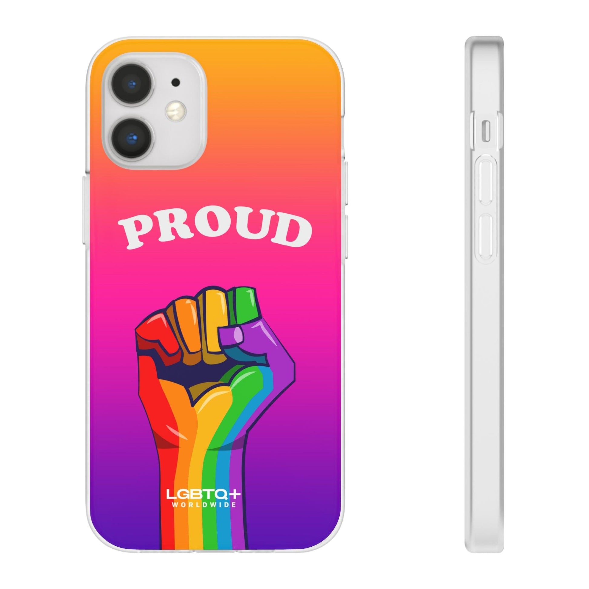 LGBTQWorldwide - ,,GLÜCKLICH" Flexible Handyhülle Accessories, Case, iPhone, iPhone Cases, Phone accessory, Phone Cases, Samsung Cases, silikon, Valentine's Day promotion lgbtq Bekleidung Accessoires unisex Zubehör