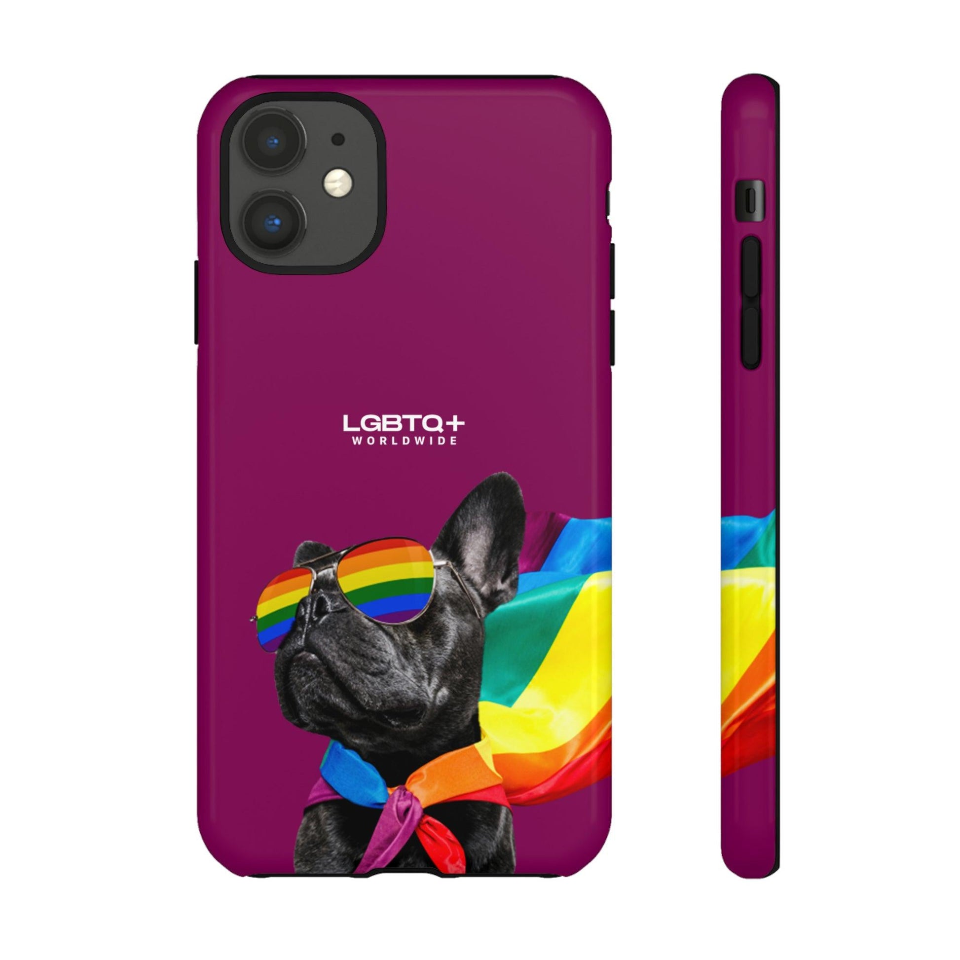 LGBTQWorldwide - ,,GLÜCKLICHER HUND" Doppelgehäuse Handyhülle Accessories, Glossy, iPhone Cases, Matte, Phone accessory, Phone Cases, Samsung Cases, Thermo, Valentine's Day Picks lgbtq Bekleidung Accessoires unisex Zubehör