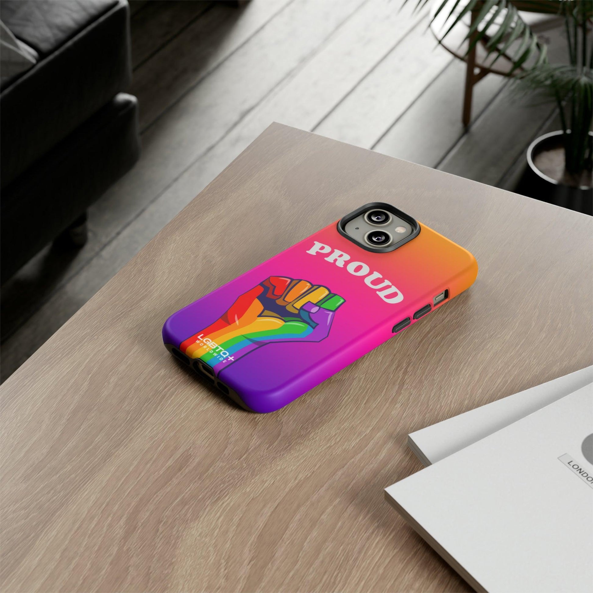 LGBTQWorldwide - ,,GLÜCKLICH" Doppelgehäuse Handyhülle Accessories, Glossy, iPhone Cases, Matte, Phone accessory, Phone Cases, Samsung Cases, Thermo, Valentine's Day Picks lgbtq Bekleidung Accessoires unisex Zubehör