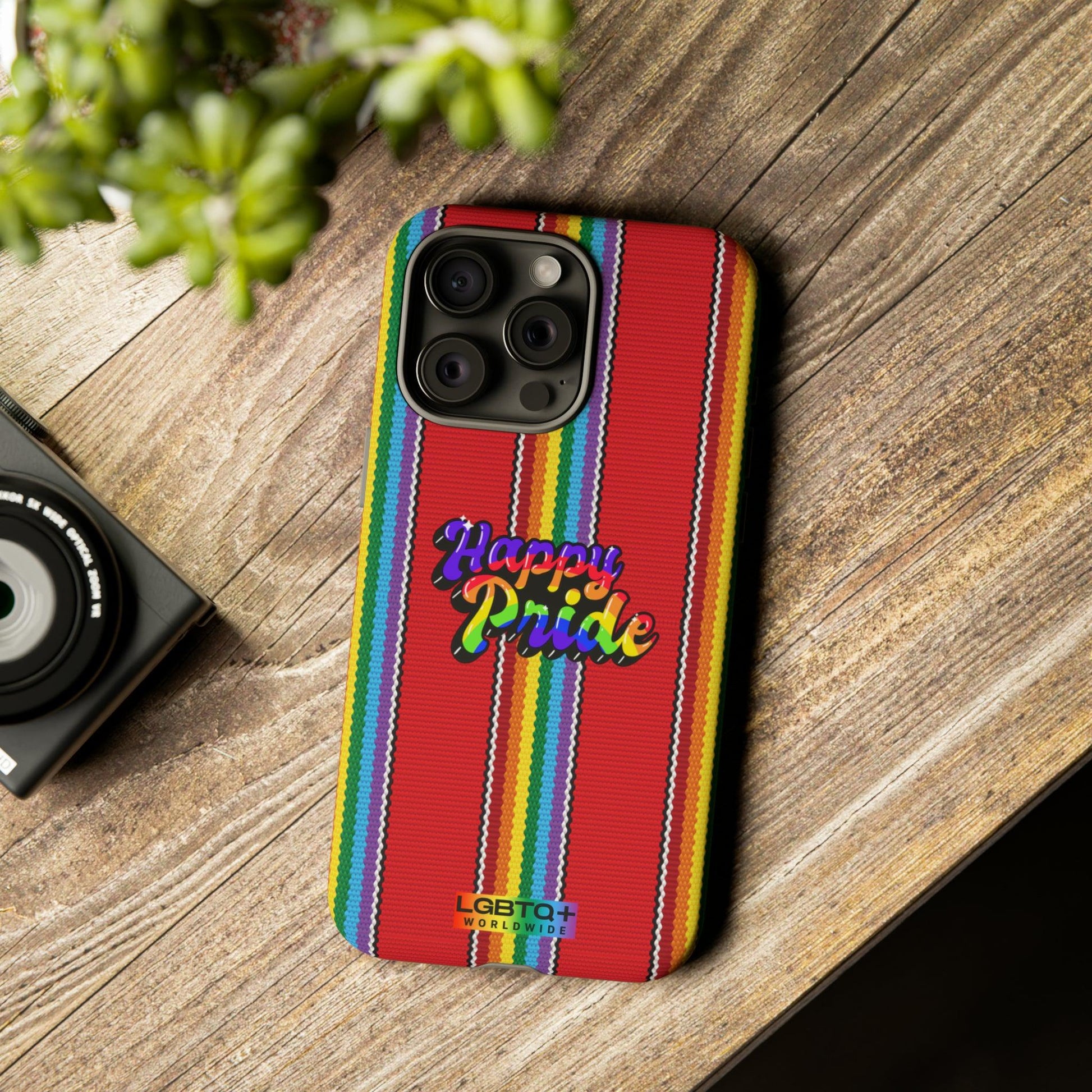 LGBTQWorldwide - ,,HAPPY PRIDE" Doppelgehäuse Handyhülle Accessories, Glossy, iPhone Cases, Matte, Phone accessory, Phone Cases, Samsung Cases, Thermo, Valentine's Day Picks lgbtq Bekleidung Accessoires unisex Zubehör