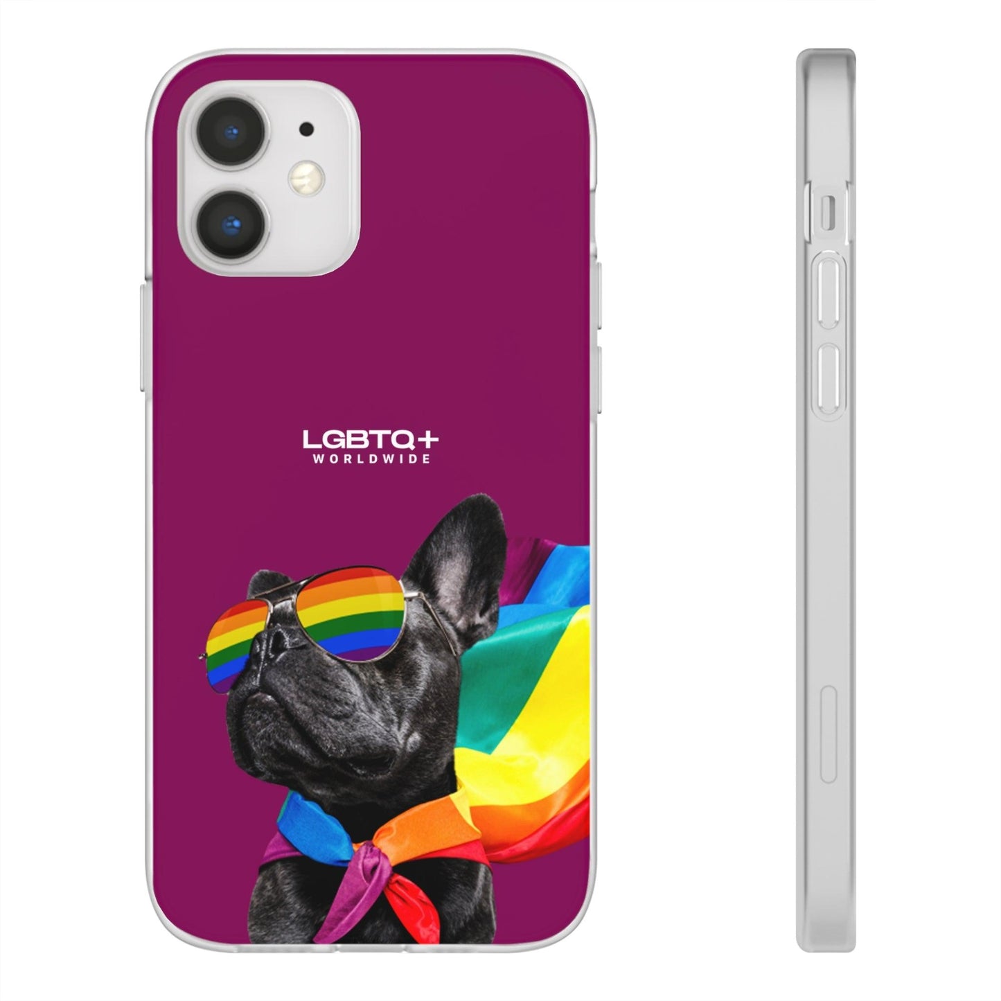 LGBTQWorldwide - ,,GLÜCKLICHER HUND" Flexible Handyhülle Accessories, Case, iPhone, iPhone Cases, Phone accessory, Phone Cases, Samsung Cases, silikon, Valentine's Day promotion lgbtq Bekleidung Accessoires unisex Zubehör