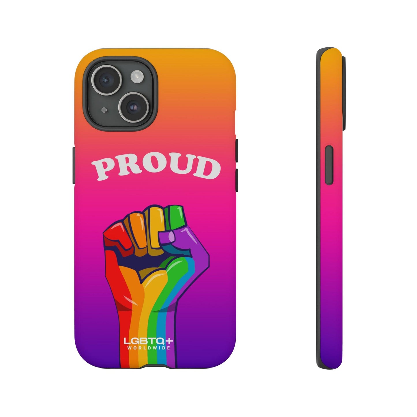 LGBTQWorldwide - ,,GLÜCKLICH" Doppelgehäuse Handyhülle Accessories, Glossy, iPhone Cases, Matte, Phone accessory, Phone Cases, Samsung Cases, Thermo, Valentine's Day Picks lgbtq Bekleidung Accessoires unisex Zubehör