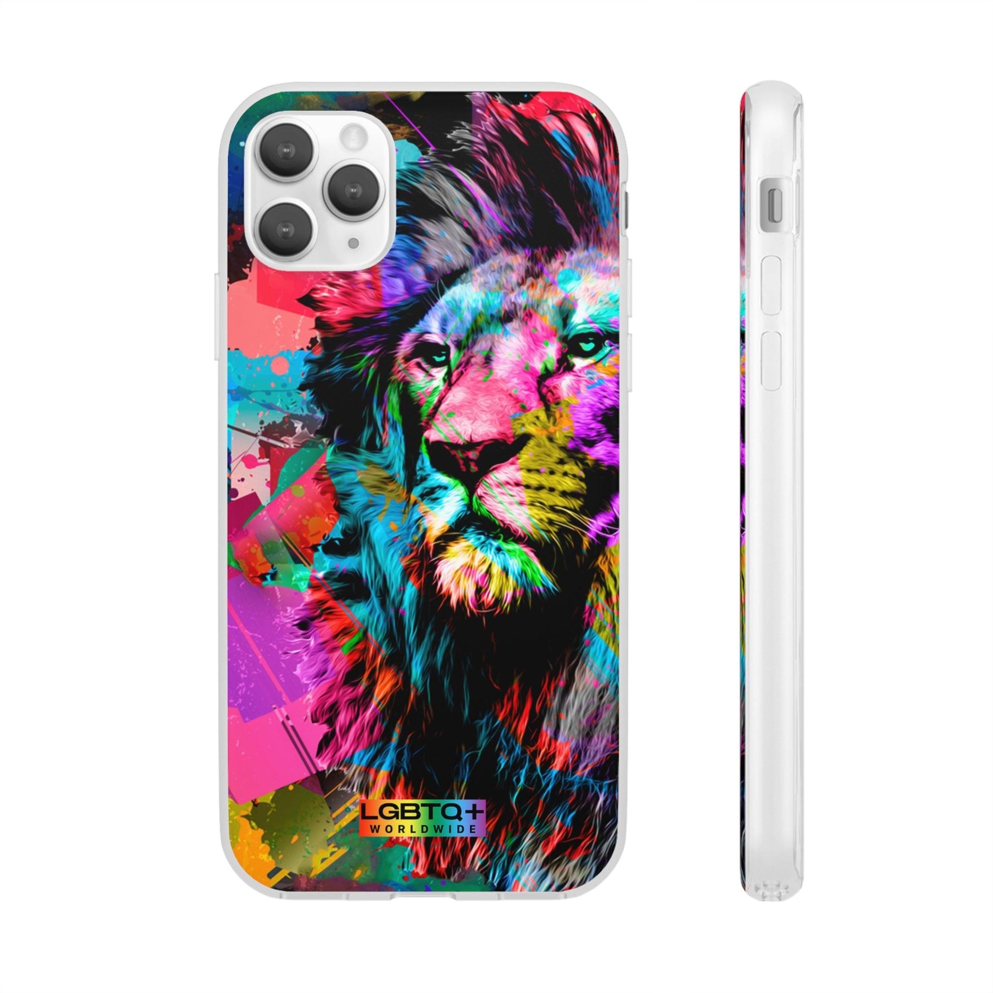 LGBTQWorldwide - ,,STARKER LÖWE" Flexible Handyhülle Accessories, Case, iPhone, iPhone Cases, Phone accessory, Phone Cases, Samsung Cases, silikon, Valentine's Day promotion lgbtq Bekleidung Accessoires unisex Zubehör