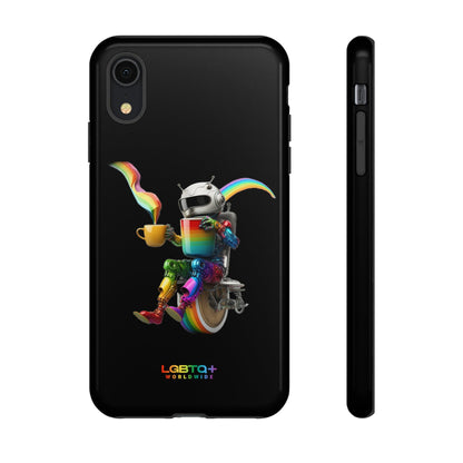 LGBTQWorldwide - ,,LUSTIGER ROBOTER" Doppelgehäuse Handyhülle Accessories, Glossy, iPhone Cases, Matte, Phone accessory, Phone Cases, Samsung Cases, tough, Valentine's Day Picks lgbtq Bekleidung Accessoires unisex Zubehör