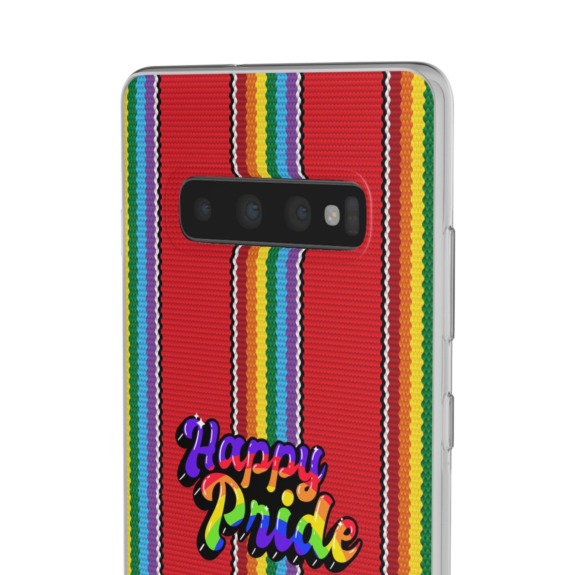 LGBTQWorldwide - ,,HAPPY PRIDE" Flexible Handyhülle Accessories, Case, iPhone, iPhone Cases, Phone accessory, Phone Cases, Samsung Cases, silikon, Valentine's Day promotion lgbtq Bekleidung Accessoires unisex Zubehör