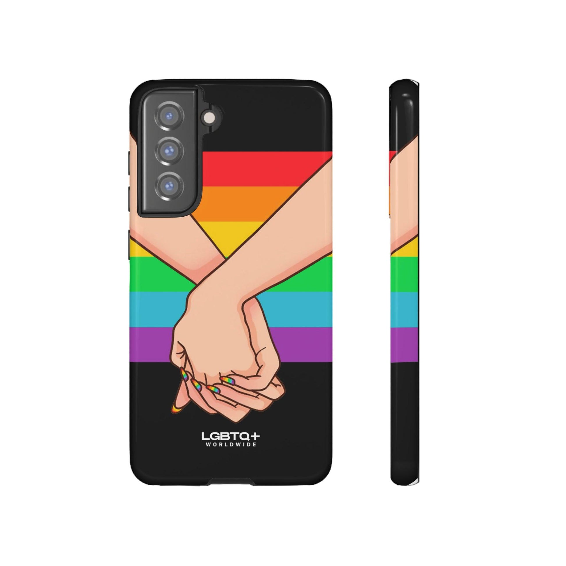 LGBTQWorldwide - ,,TOGETHER PRIDE" Doppelgehäuse Handyhülle Accessories, Glossy, iPhone Cases, Matte, Phone accessory, Phone Cases, Samsung Cases, Thermo, Valentine's Day Picks lgbtq Bekleidung Accessoires unisex Zubehör