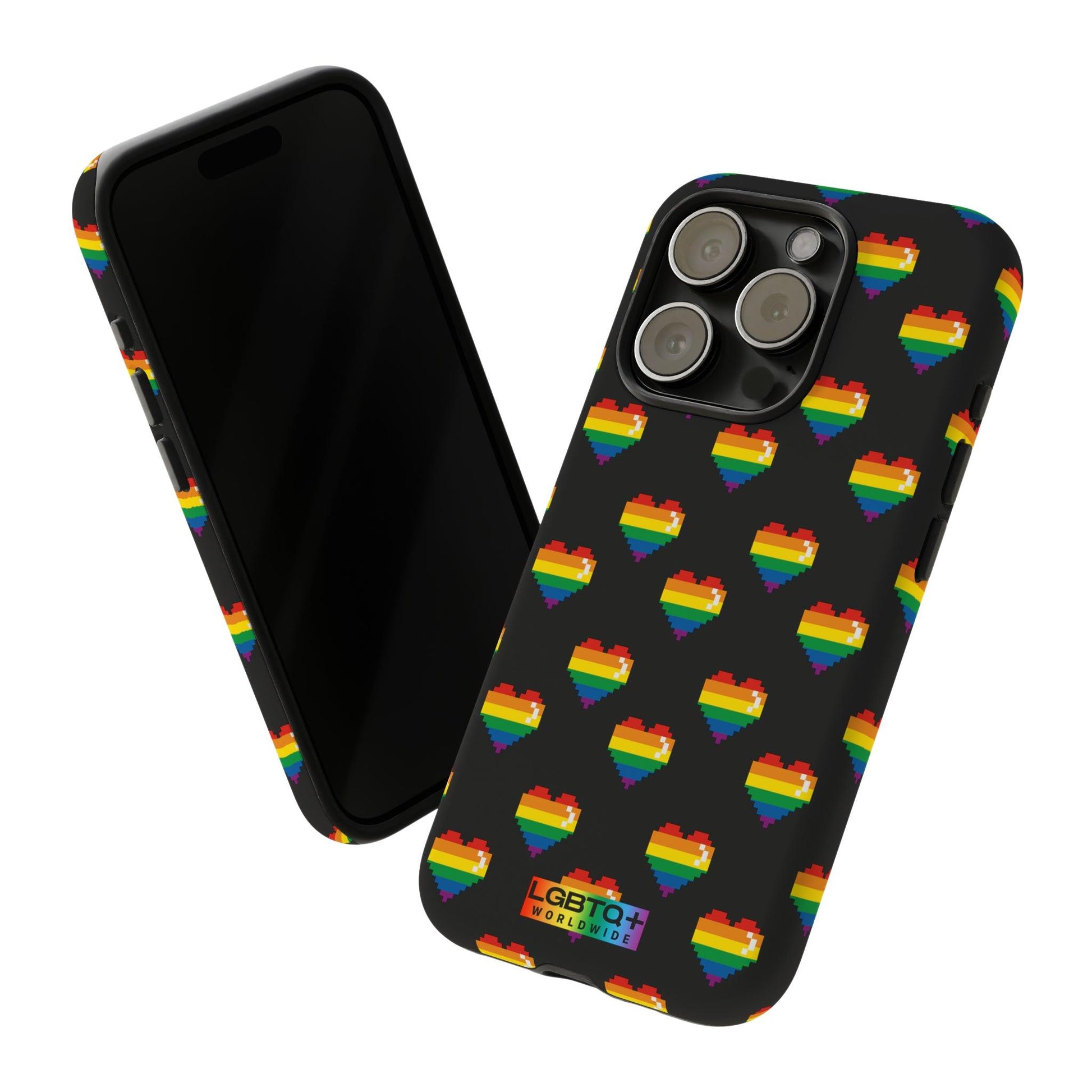 LGBTQWorldwide - ,,COMIC HERZEN" Doppelgehäuse Handyhülle Accessories, Glossy, iPhone Cases, Matte, Phone accessory, Phone Cases, Samsung Cases, Thermo, Valentine's Day Picks lgbtq Bekleidung Accessoires unisex Zubehör