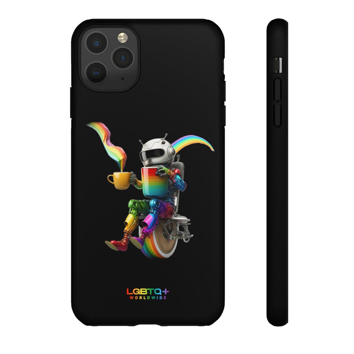 LGBTQWorldwide - ,,LUSTIGER ROBOTER" Doppelgehäuse Handyhülle Accessories, Glossy, iPhone Cases, Matte, Phone accessory, Phone Cases, Samsung Cases, tough, Valentine's Day Picks lgbtq Bekleidung Accessoires unisex Zubehör