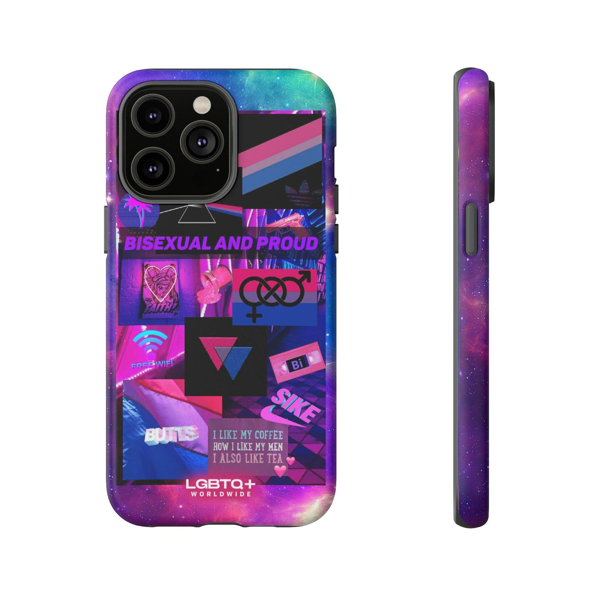 LGBTQWorldwide - ,,BISEXUAL" Doppelgehäuse Handyhülle Accessories, Glossy, iPhone Cases, Matte, Phone accessory, Phone Cases, Samsung Cases, Thermo, Valentine's Day Picks lgbtq Bekleidung Accessoires unisex Zubehör