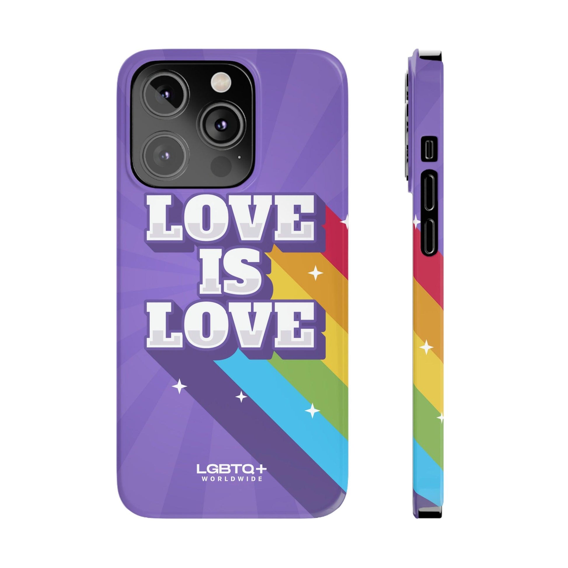 LGBTQWorldwide - ,,LOVE IS LOVE" Handyhülle Accessories, Back-to-School, card, Glossy, iPhone, iPhone Cases, Phone accessory, Phone Cases, Samsung Cases, Slim lgbtq Bekleidung Accessoires unisex Zubehör