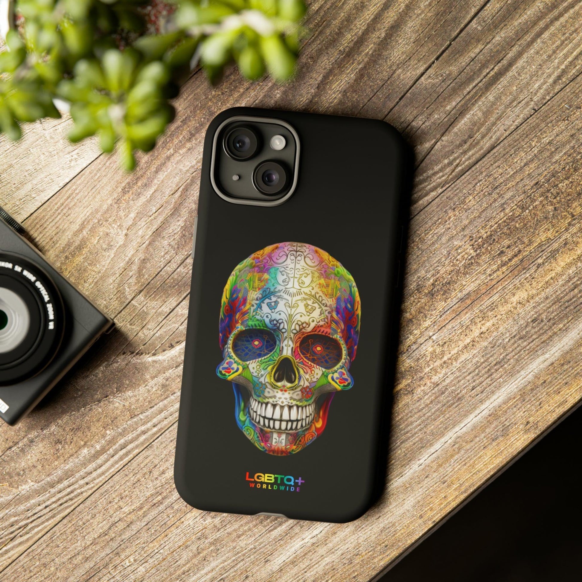 LGBTQWorldwide - ,,SKULL HEAD" Doppelgehäuse Handyhülle Accessories, Glossy, iPhone Cases, Matte, Phone accessory, Phone Cases, Samsung Cases, tough, Valentine's Day Picks lgbtq Bekleidung Accessoires unisex Zubehör