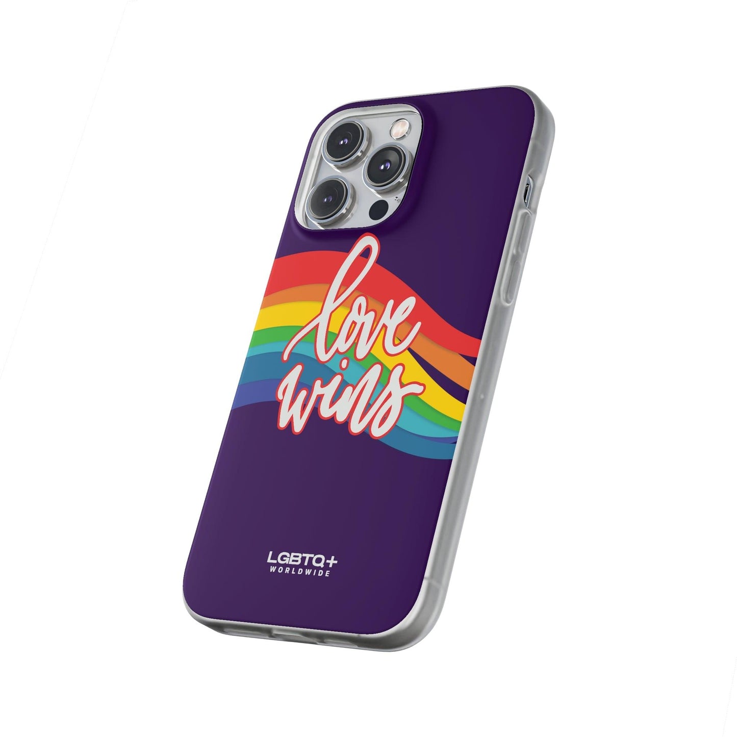 LGBTQWorldwide - ,,LIEBE GEWINNT" Flexible Handyhülle Accessories, Case, iPhone, iPhone Cases, Phone accessory, Phone Cases, Samsung Cases, silikon, Valentine's Day promotion lgbtq Bekleidung Accessoires unisex Zubehör