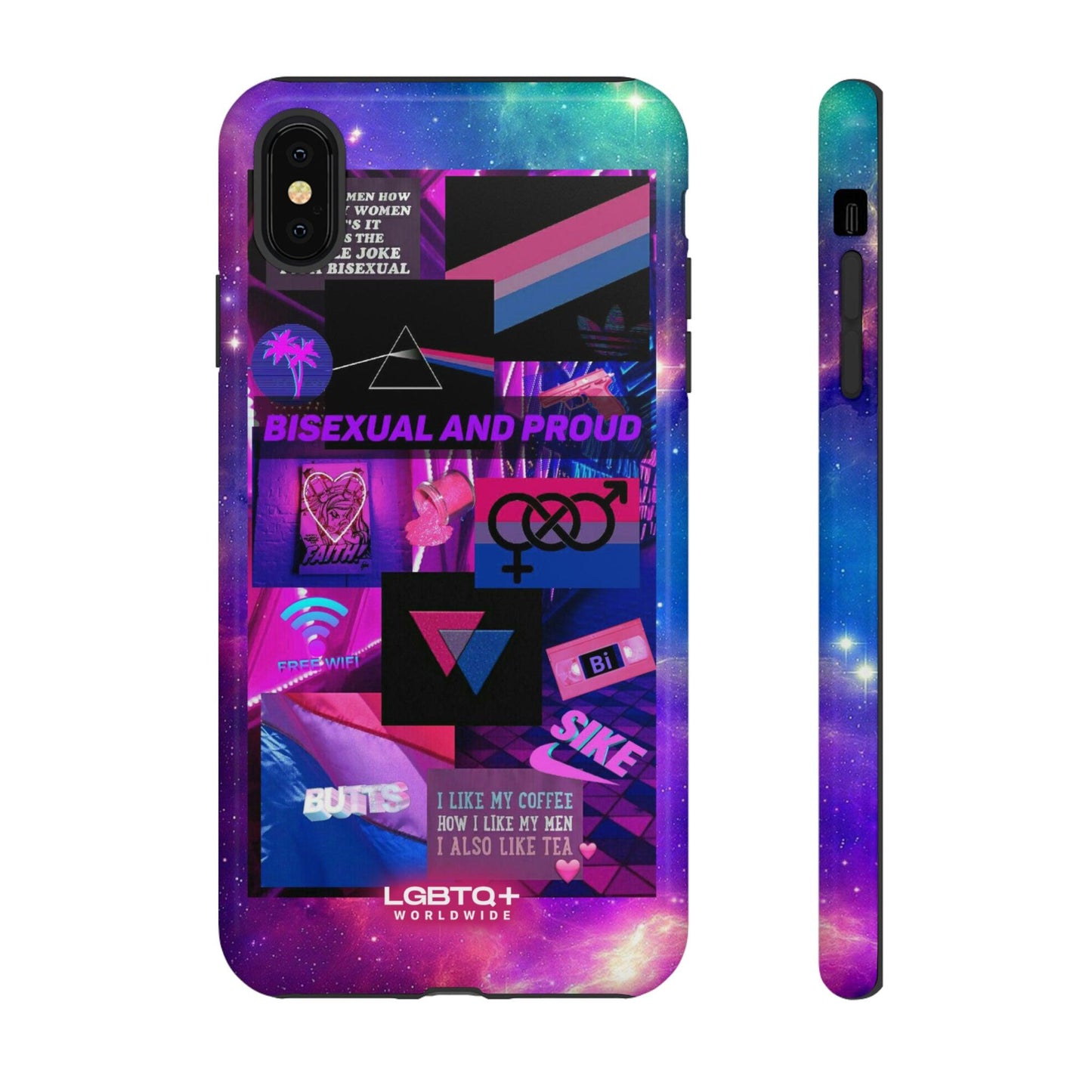 LGBTQWorldwide - ,,BISEXUAL" Doppelgehäuse Handyhülle Accessories, Glossy, iPhone Cases, Matte, Phone accessory, Phone Cases, Samsung Cases, Thermo, Valentine's Day Picks lgbtq Bekleidung Accessoires unisex Zubehör