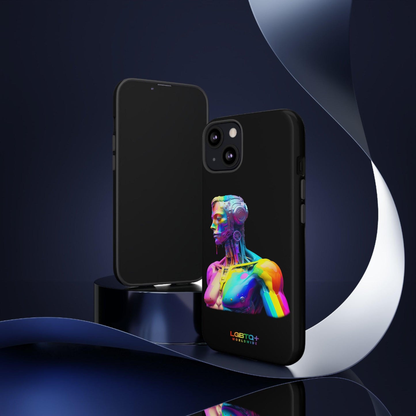 LGBTQWorldwide - ,,ZUKÜNFTIGER ROBOTER" Doppelgehäuse Handyhülle Accessories, Glossy, iPhone Cases, Matte, Phone accessory, Phone Cases, Samsung Cases, tough, Valentine's Day Picks lgbtq Bekleidung Accessoires unisex Zubehör