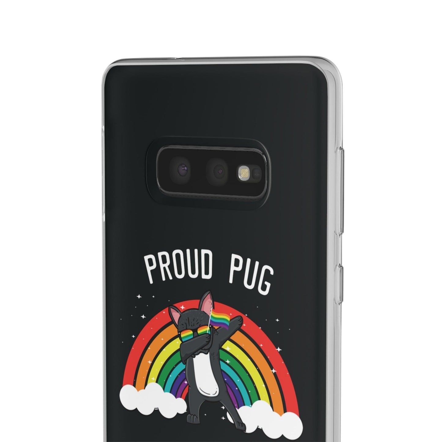 LGBTQWorldwide - ,,PROUD PUG" Flexible Handyhülle Accessories, Case, iPhone, iPhone Cases, Phone accessory, Phone Cases, Samsung Cases, silikon, Valentine's Day promotion lgbtq Bekleidung Accessoires unisex Zubehör