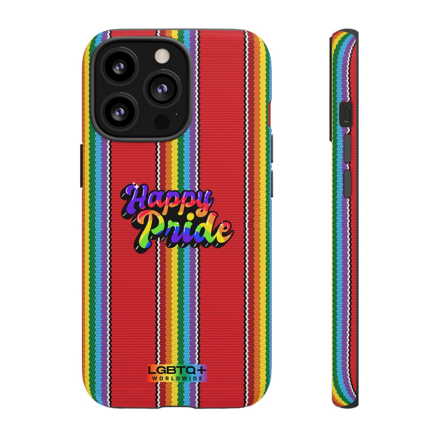 LGBTQWorldwide - ,,HAPPY PRIDE" Doppelgehäuse Handyhülle Accessories, Glossy, iPhone Cases, Matte, Phone accessory, Phone Cases, Samsung Cases, Thermo, Valentine's Day Picks lgbtq Bekleidung Accessoires unisex Zubehör