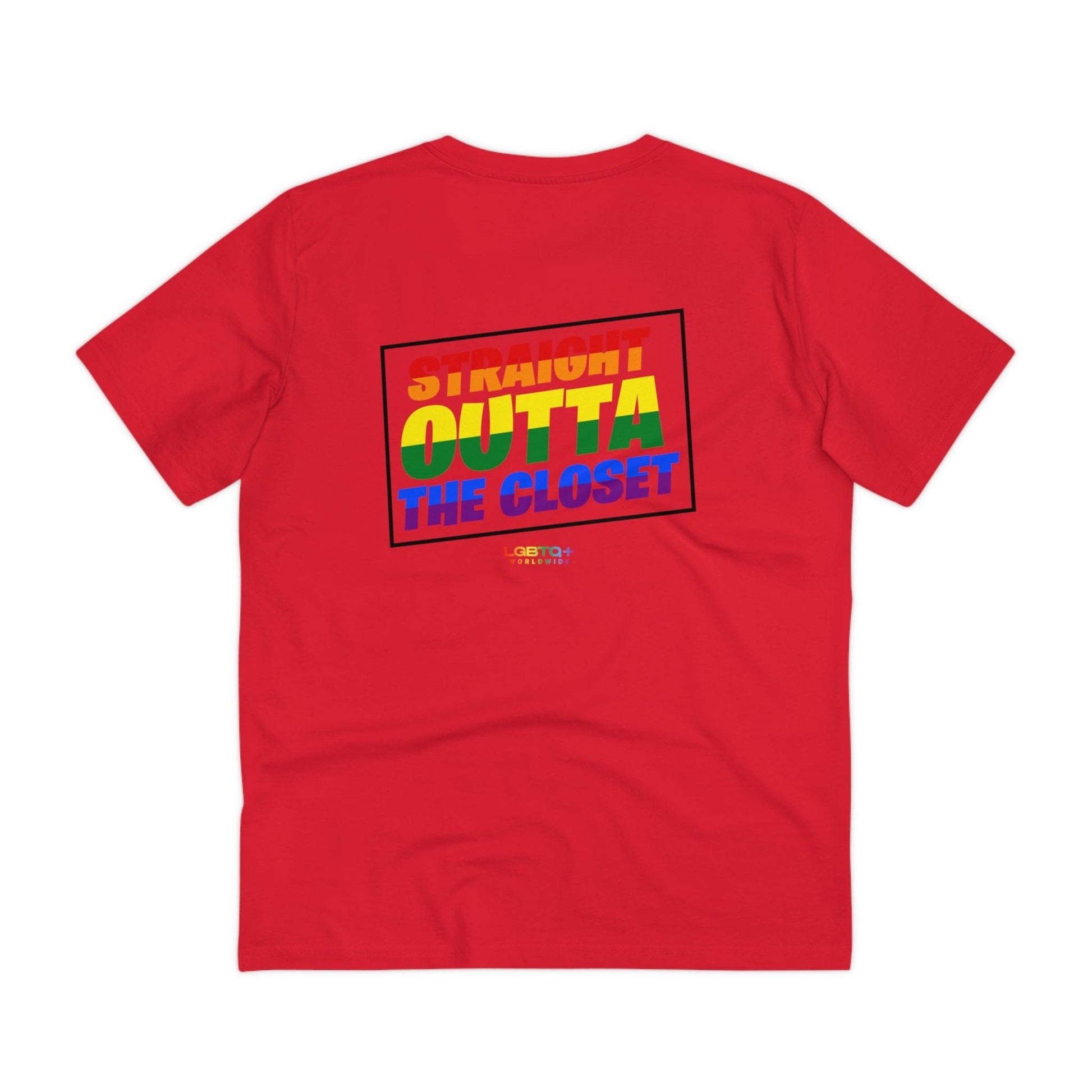 LGBTQWorldwide - ,,STRAIGHT OUTTA" Clothing, Cotton, Crew neck, DTG, Eco-friendly, Men's Clothing, Organic, Recycled, Regular fit, Sustainable, T-shirts, Unisex, Valentine's Day Picks, Vegan, Women's Clothing lgbtq Bekleidung Accessoires unisex Zubehör