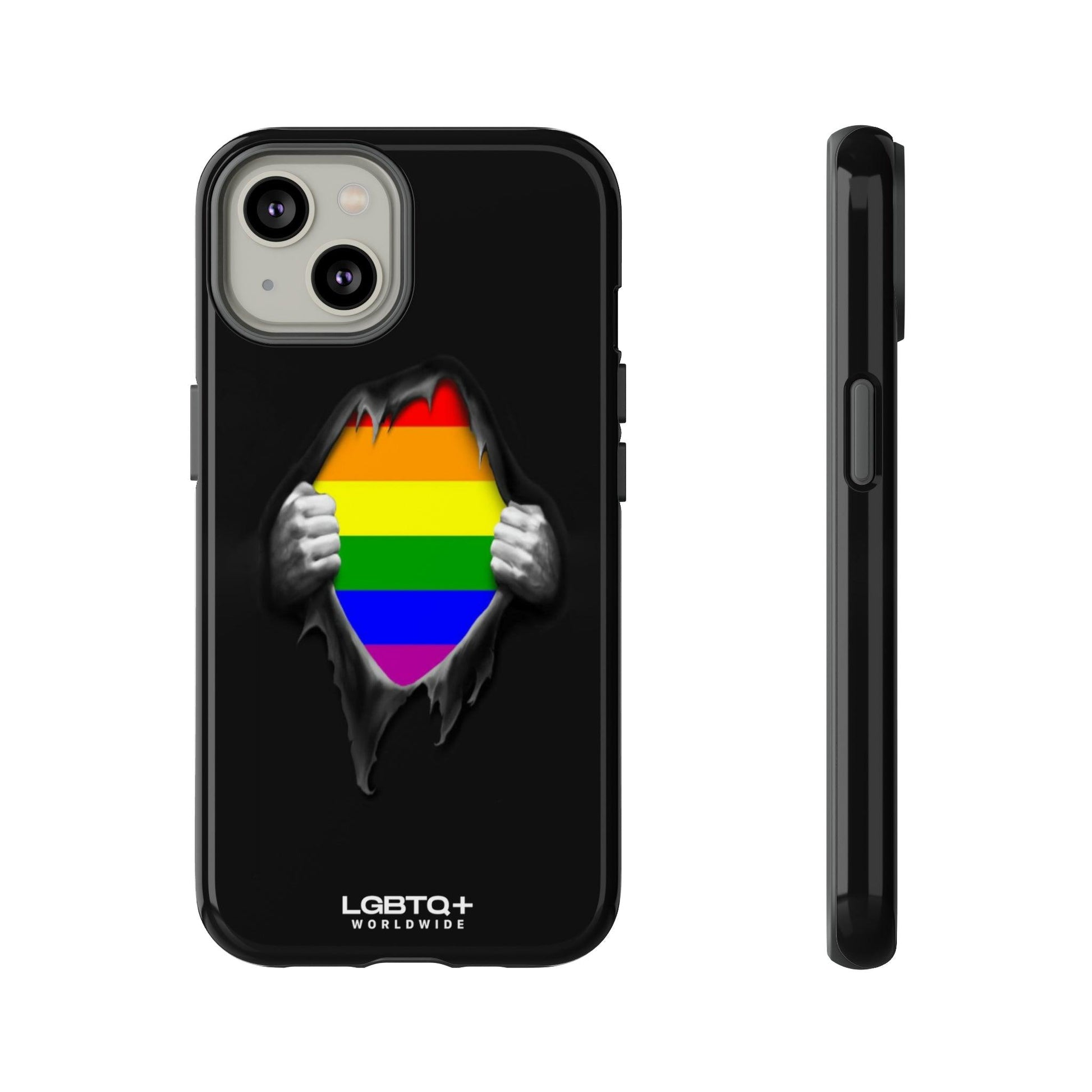 LGBTQWorldwide - ,,SCHWARZES LOCH" Doppelgehäuse Handyhülle Accessories, Glossy, iPhone Cases, Matte, Phone accessory, Phone Cases, Samsung Cases, Thermo, Valentine's Day Picks lgbtq Bekleidung Accessoires unisex Zubehör