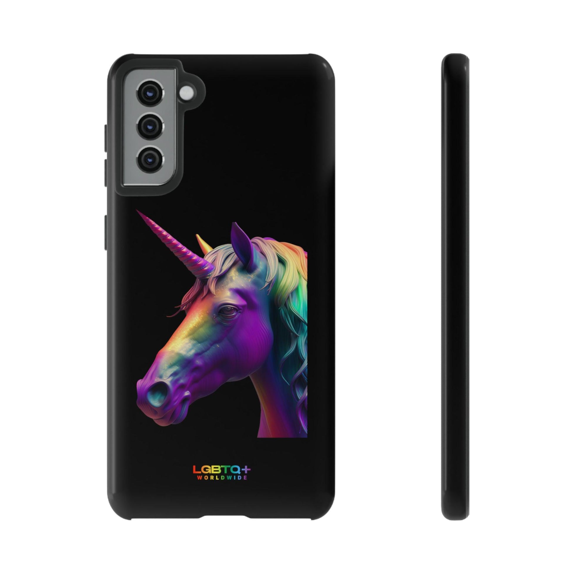 LGBTQWorldwide - ,,REGENBOGEN EINHORN" Doppelgehäuse Handyhülle Accessories, Glossy, iPhone Cases, Matte, Phone accessory, Phone Cases, Samsung Cases, tough, Valentine's Day Picks lgbtq Bekleidung Accessoires unisex Zubehör