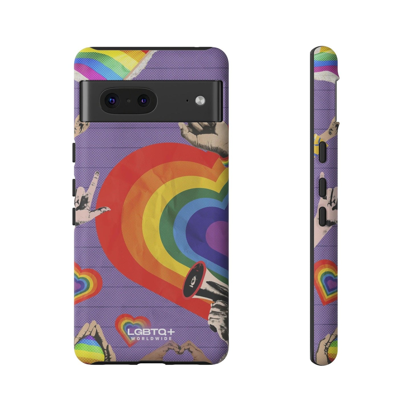 LGBTQWorldwide - ,,REGENBOGEN HERZ" Doppelgehäuse Handyhülle Accessories, Glossy, iPhone Cases, Matte, Phone accessory, Phone Cases, Samsung Cases, Thermo, Valentine's Day Picks lgbtq Bekleidung Accessoires unisex Zubehör