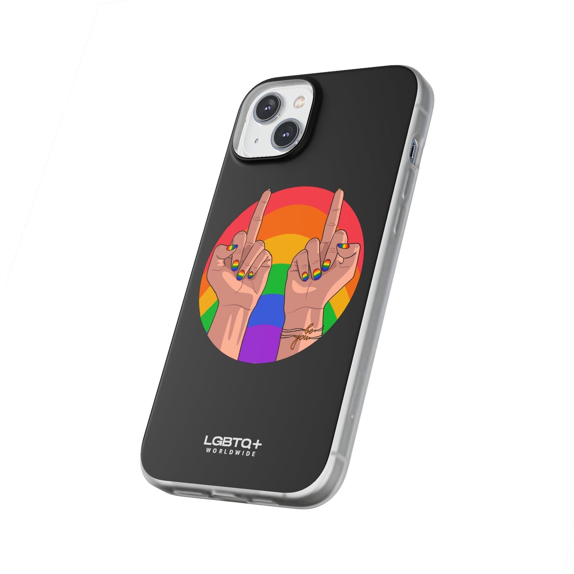 LGBTQWorldwide - ,,GIVE A FUCK" Flexible Handyhülle Accessories, Case, iPhone, iPhone Cases, Phone accessory, Phone Cases, Samsung Cases, silikon, Valentine's Day promotion lgbtq Bekleidung Accessoires unisex Zubehör