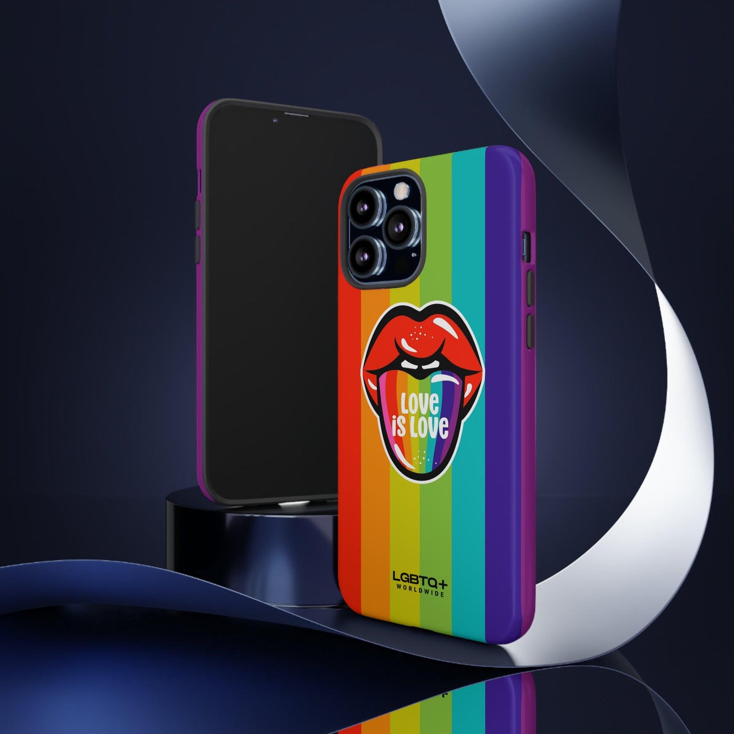 LGBTQWorldwide - ,,LIEBES ZUNGE" Doppelgehäuse Handyhülle Accessories, Glossy, iPhone Cases, Matte, Phone accessory, Phone Cases, Samsung Cases, Thermo, Valentine's Day Picks lgbtq Bekleidung Accessoires unisex Zubehör