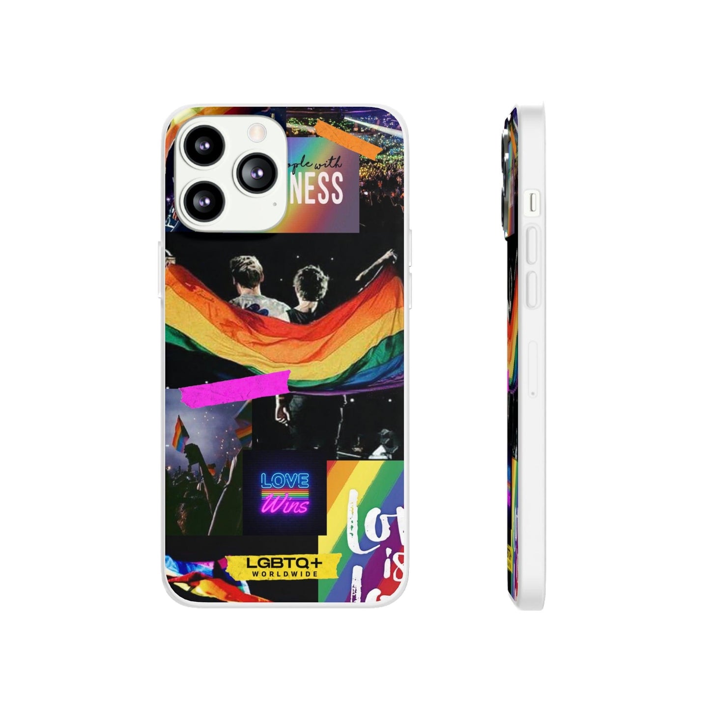 LGBTQWorldwide - ,,KINDNESS" Flexible Handyhülle Accessories, Case, iPhone, iPhone Cases, Phone accessory, Phone Cases, Samsung Cases, silikon, Valentine's Day promotion lgbtq Bekleidung Accessoires unisex Zubehör